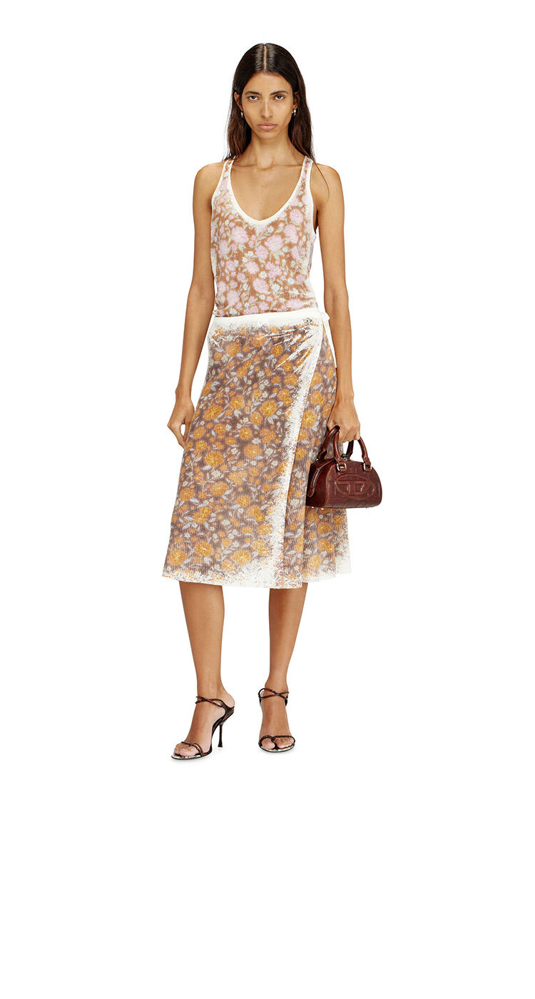 1DR Dome-Mini sac bowling en cuir effet croco