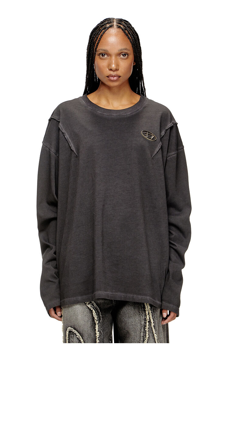 T-shirt a maniche lunghe con effetto sfumato