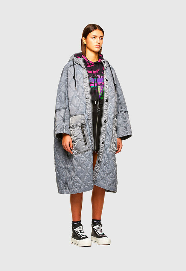 Jacken Fur Damen Winter Leather Denim Bomber Blazer Diesel