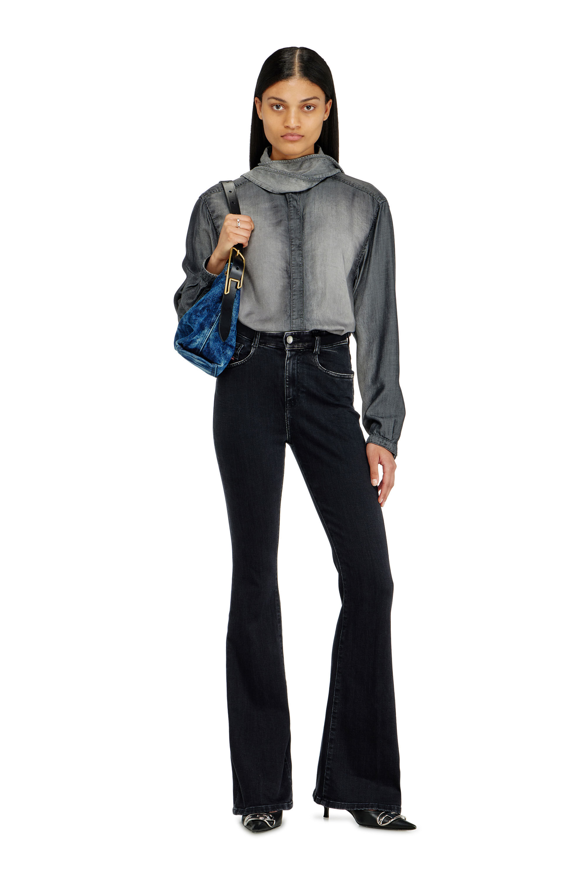 D-Line-Denim Schultertasche