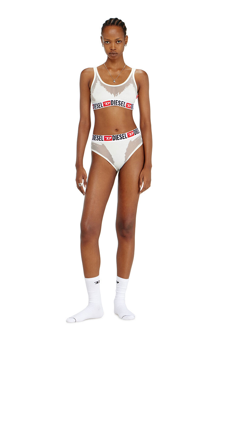 Bralette mit transparentem Devor&eacute;-Effekt