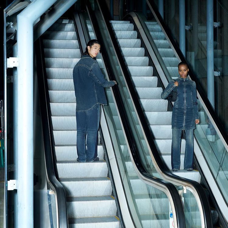 A man and a woman wearing Diesel Rehab Denim