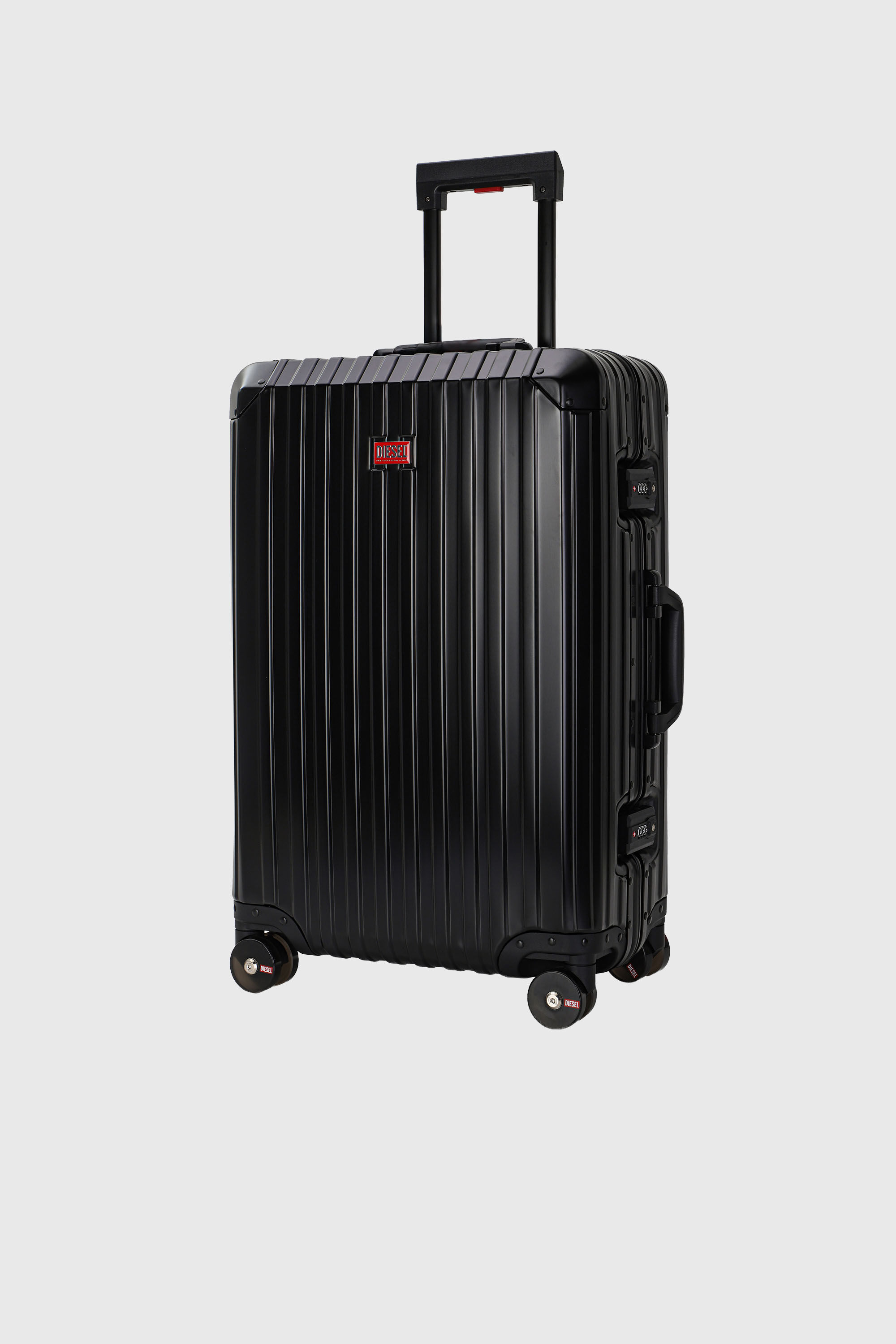 Diesel - DIESEL ALUMINUM TROLLEY- DSL002, Valigia in alluminio taglia M Unisex in Nero - 5