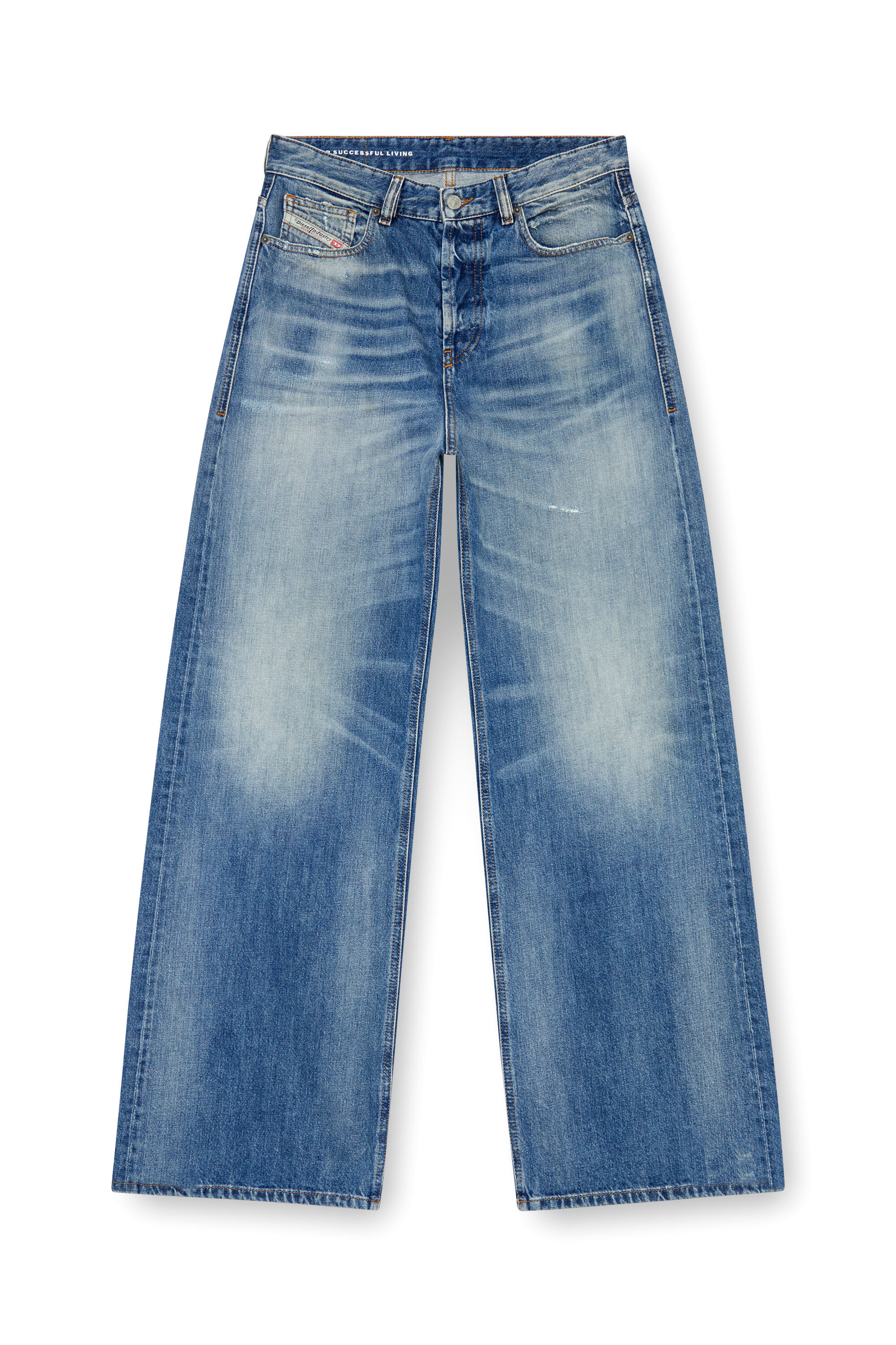 Diesel - Donna Straight Jeans 1996 D-Sire 09J86, Blu medio - Image 2