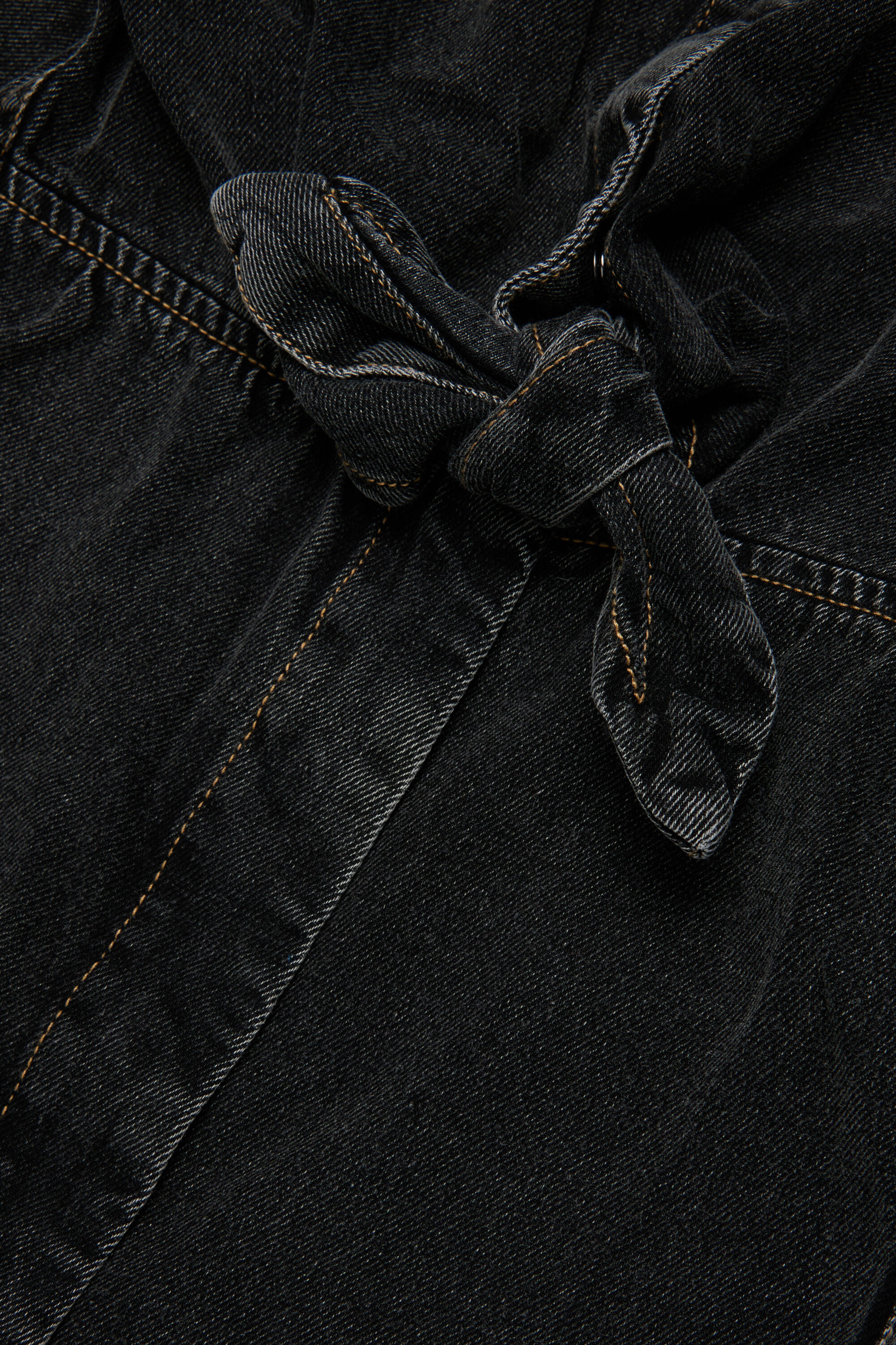 Diesel - DESUSY, Abito camicia in denim con cintura annodabile in vita Donna in Nero - 4