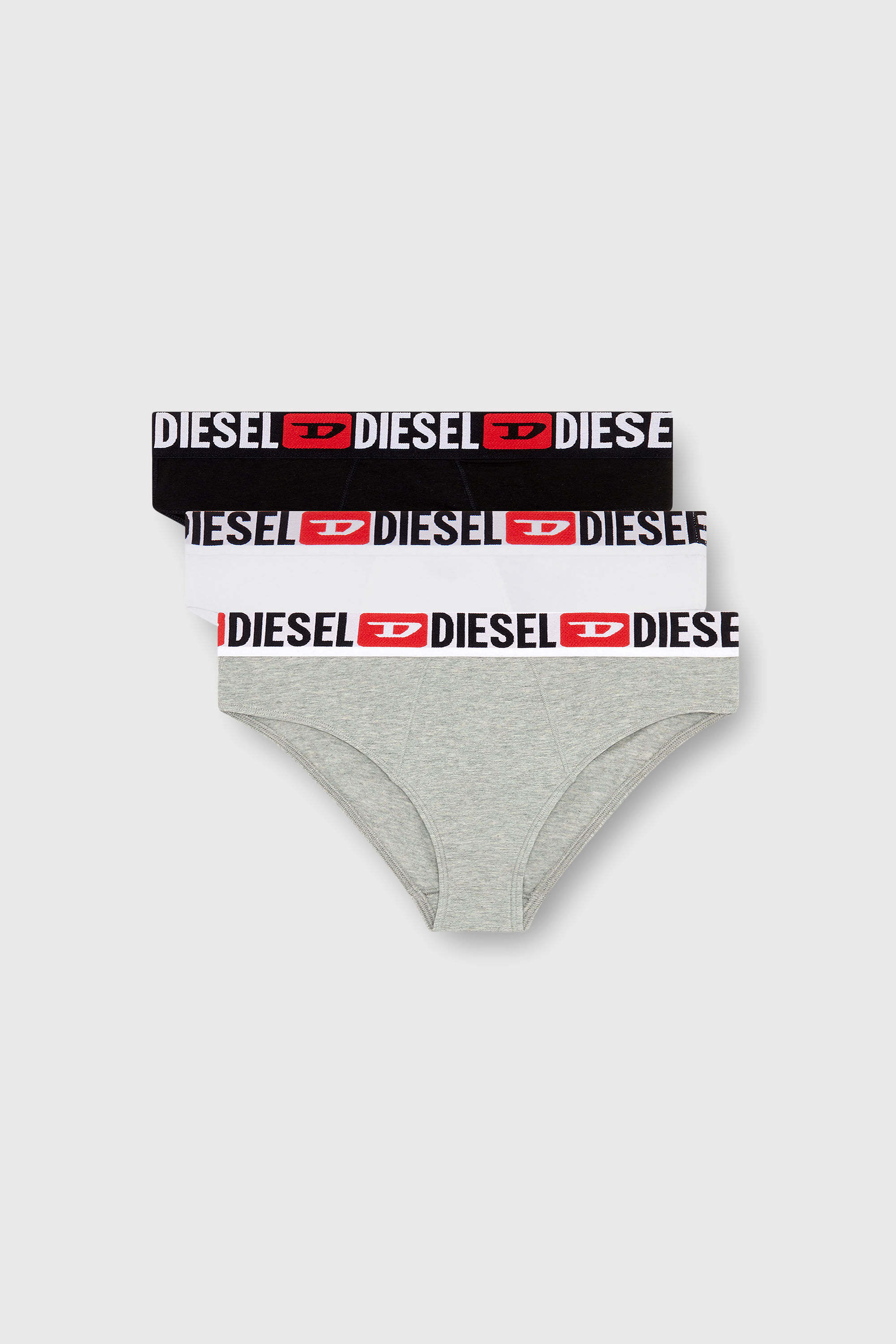 Diesel - UFPN-BLANCA-R-THREEPACK, Set da tre slip a coste a vita alta Donna in Multicolor - 2