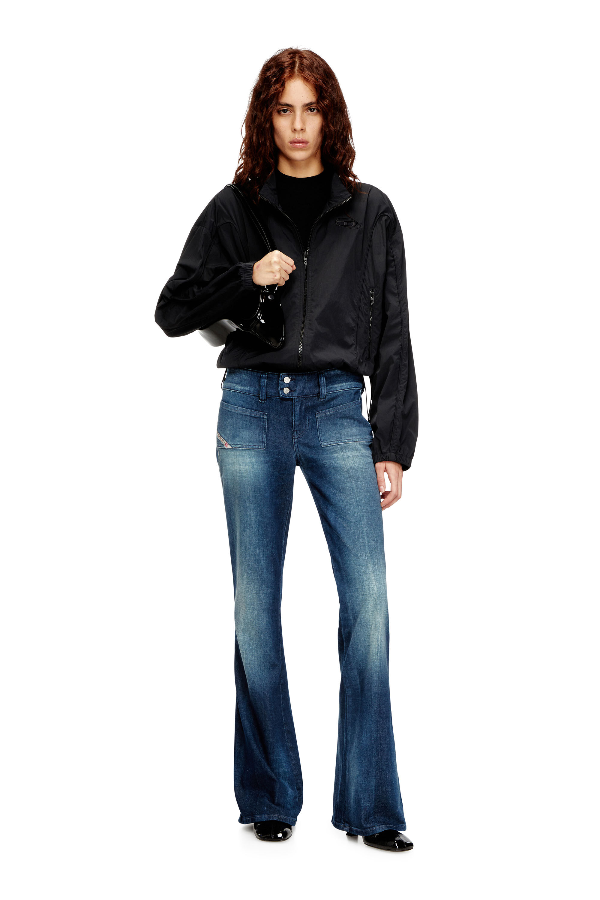 Diesel - Bootcut Jeans D-Hush 0ADBQ Femme, Bleu - Image 1