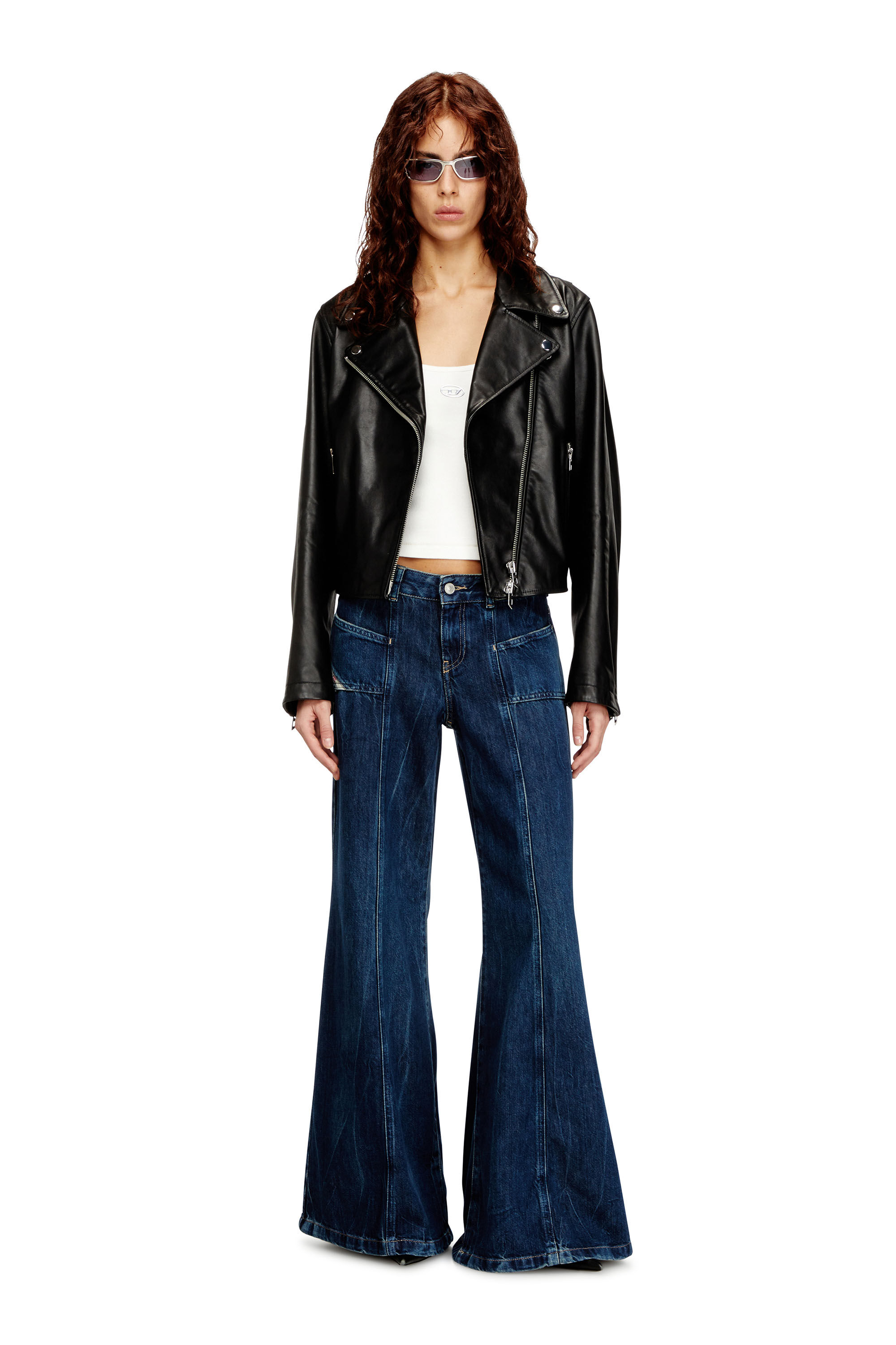 Diesel - Flare Jeans D-Akii 09N61 Donna, Blu medio - Image 1