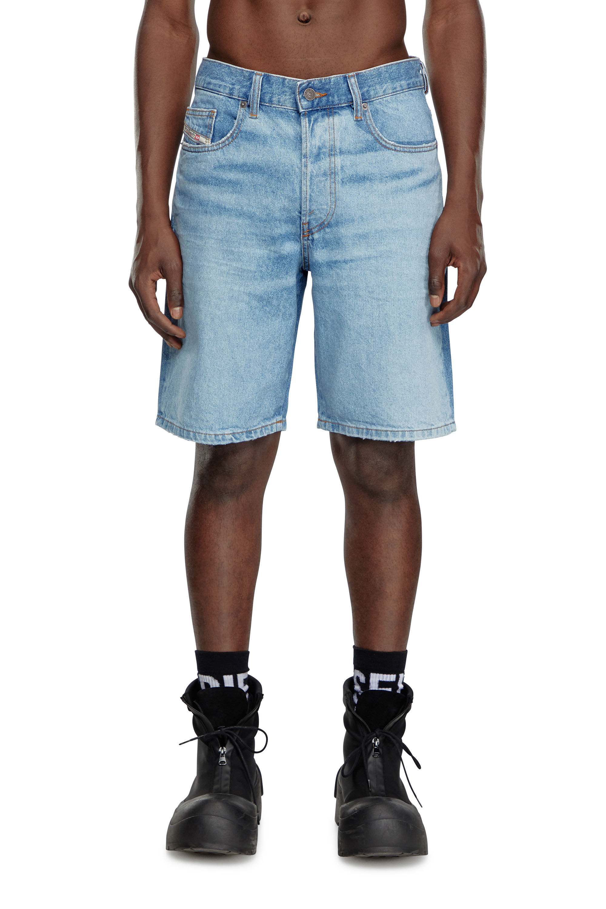 Diesel - REGULAR-SHORT, Man Denim shorts in Blue - Image 3