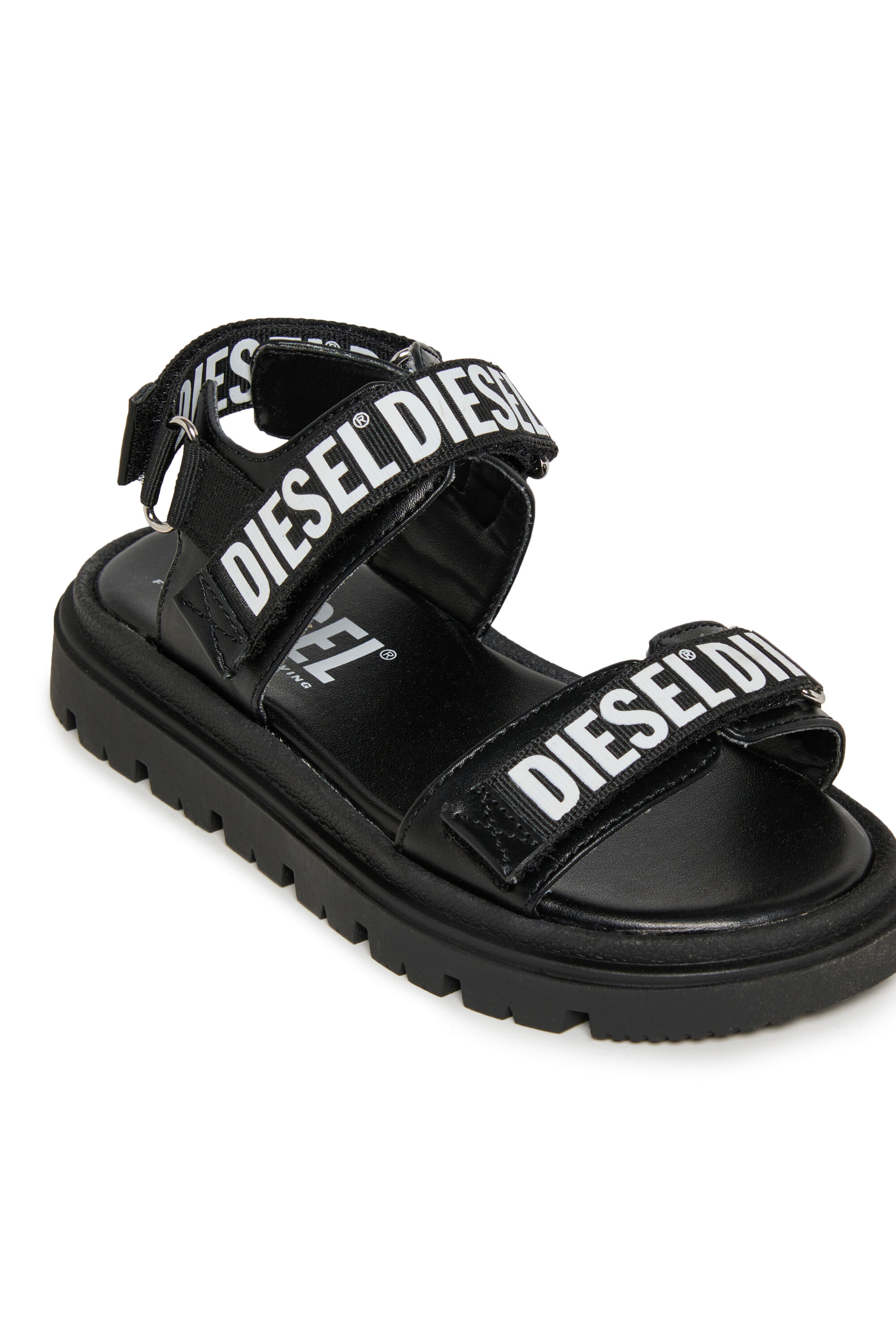 Diesel - D-SANTAP, Unisex D-Santap-Sandale mit Diesel-Logo-Riemen in Schwarz - 4