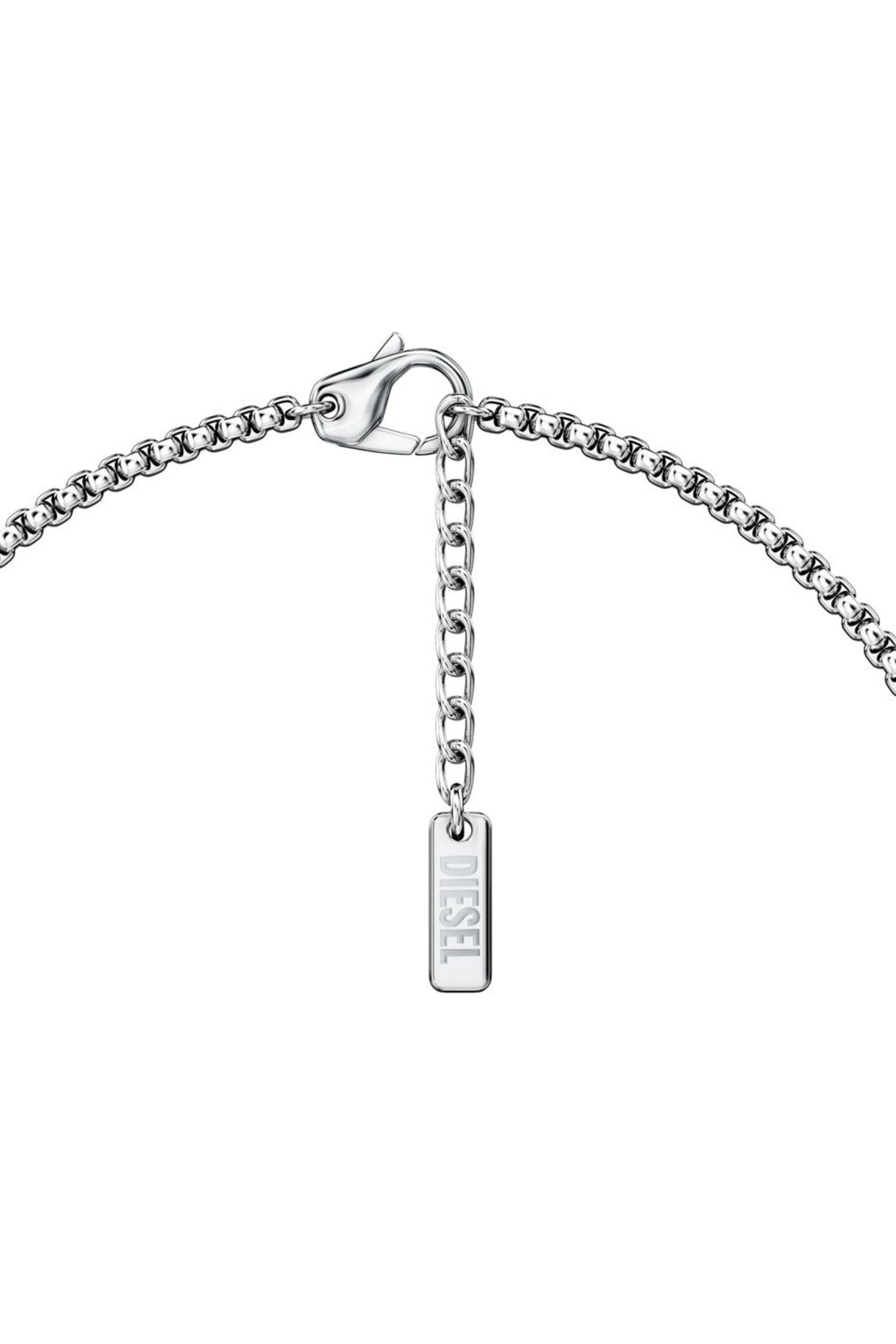 Diesel - DX1689040 JEWELLERY, Collier pendentif en acier inoxydable Mixte in Gris argent&eacute; - 5
