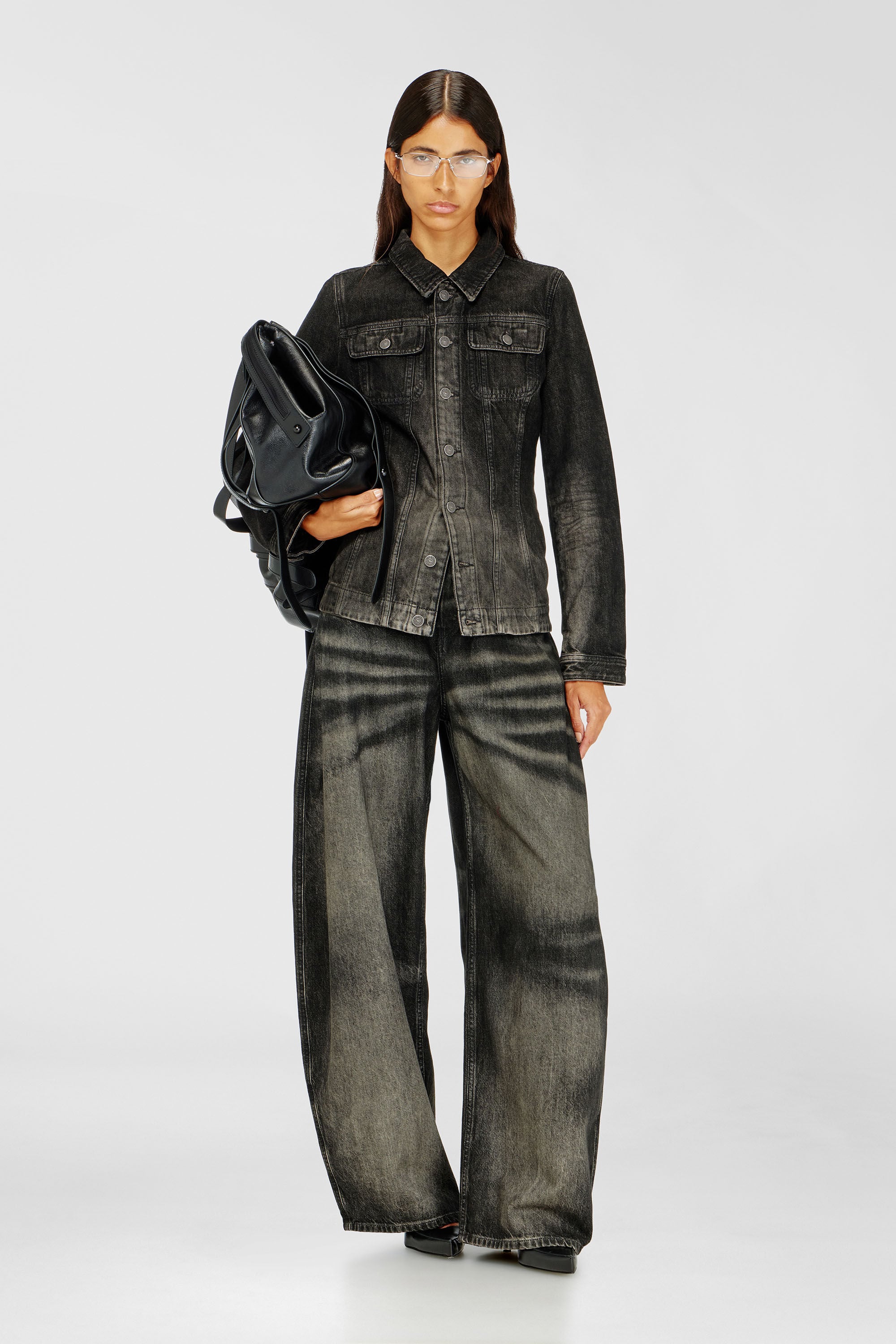 Diesel - Damen Relaxed Jeans 1987 D-Khelz 09R33, Schwarz/Dunkelgrau - 1