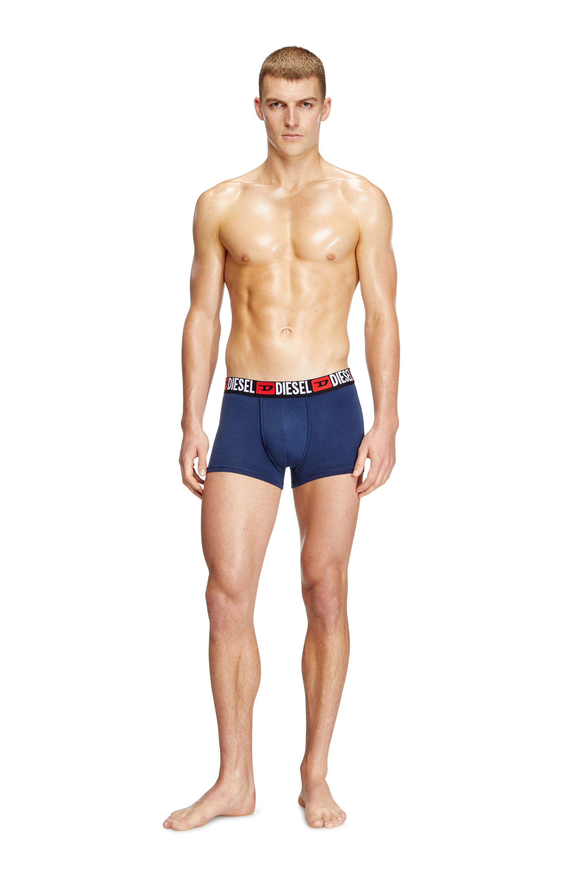 Diesel - UMBX-DAMIENTHREEPACK, Set di tre boxer con elastico in vita con logo all-over Uomo in Multicolor - 1