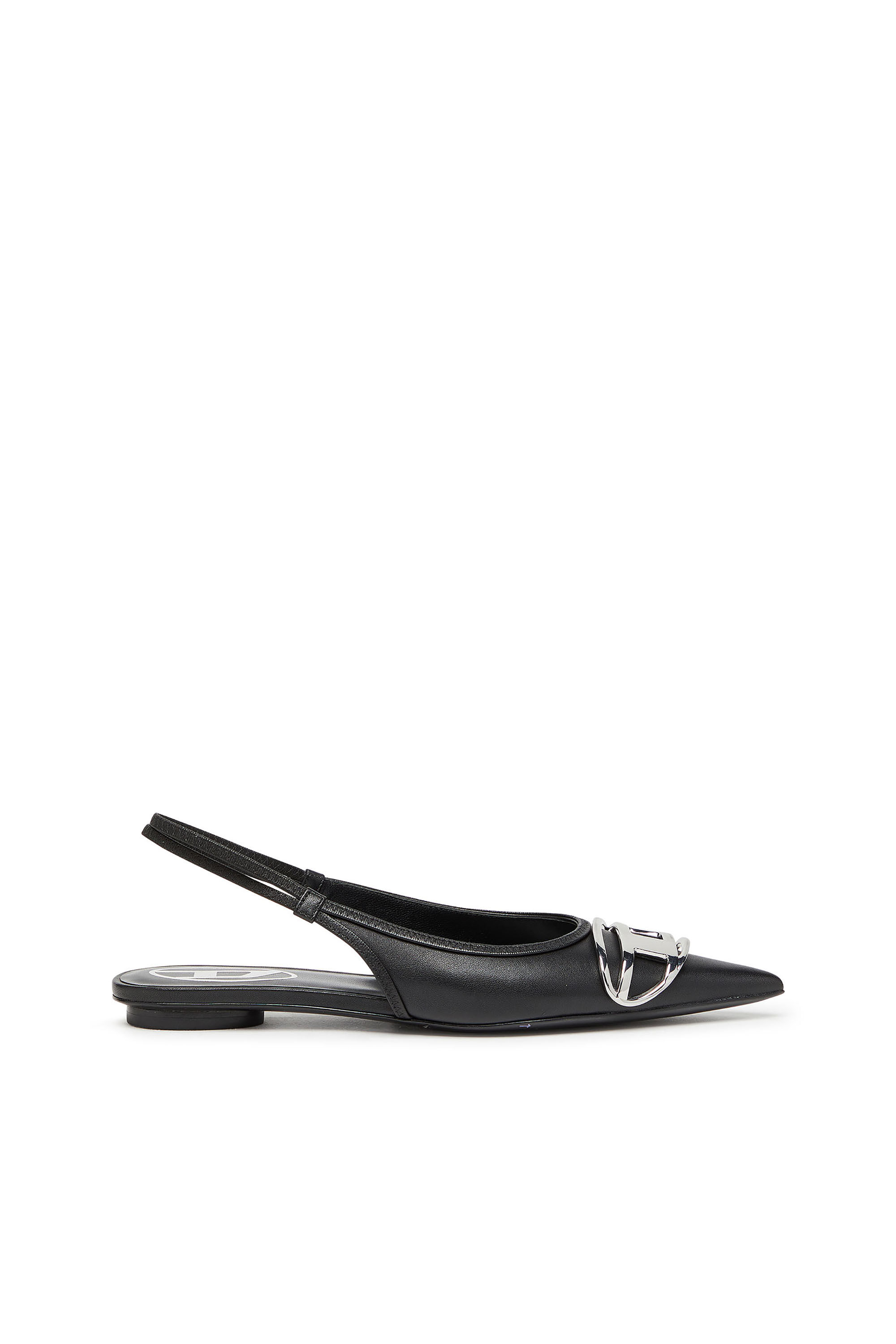 Diesel - D-VENUS SB BAL, Chaussures plates à brides en cuir nappa Femme in Noir - 1