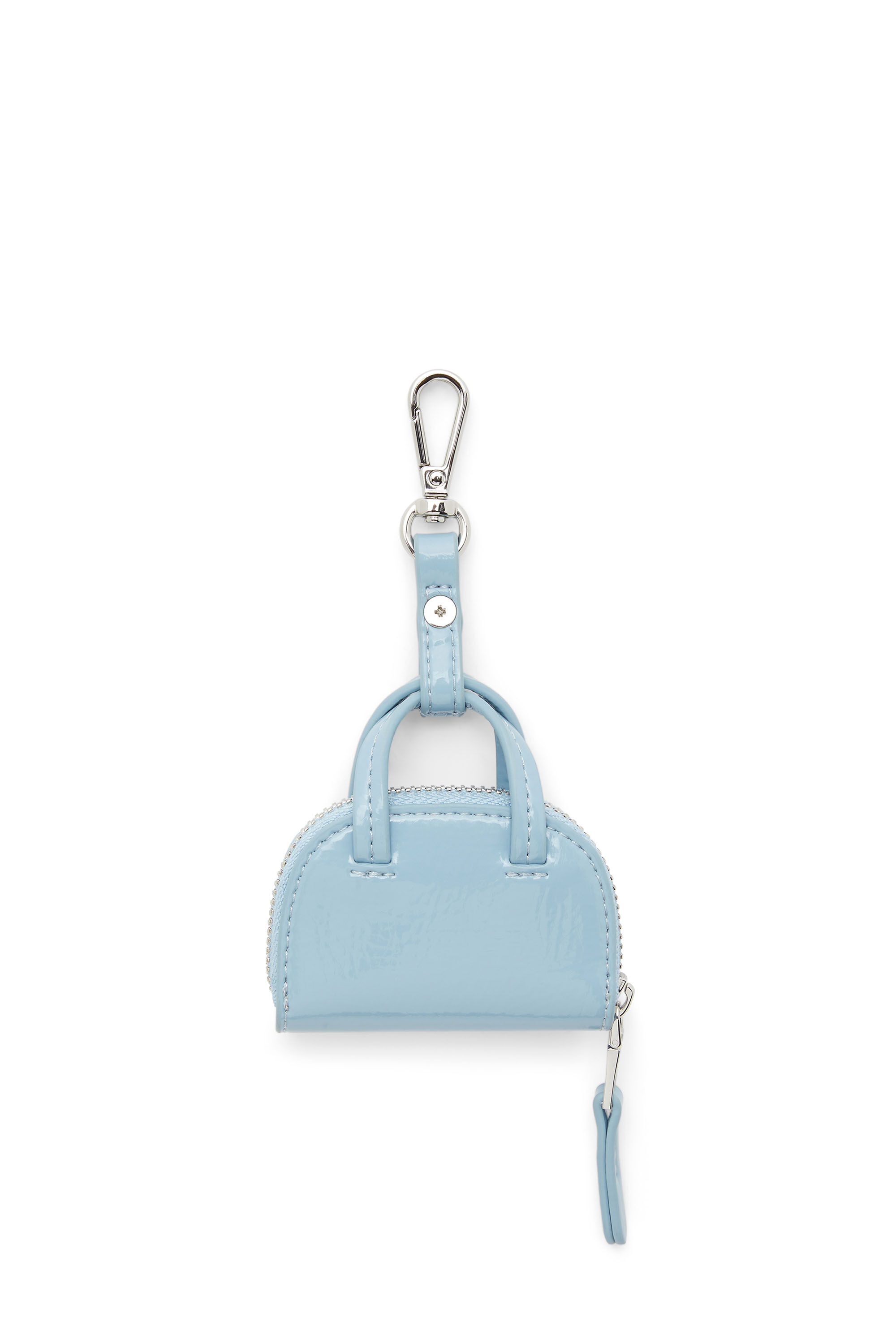 Diesel - 1DR DOME CHARMS, Porte-clés en naplak froissé et brillant Femme in Bleu - 2