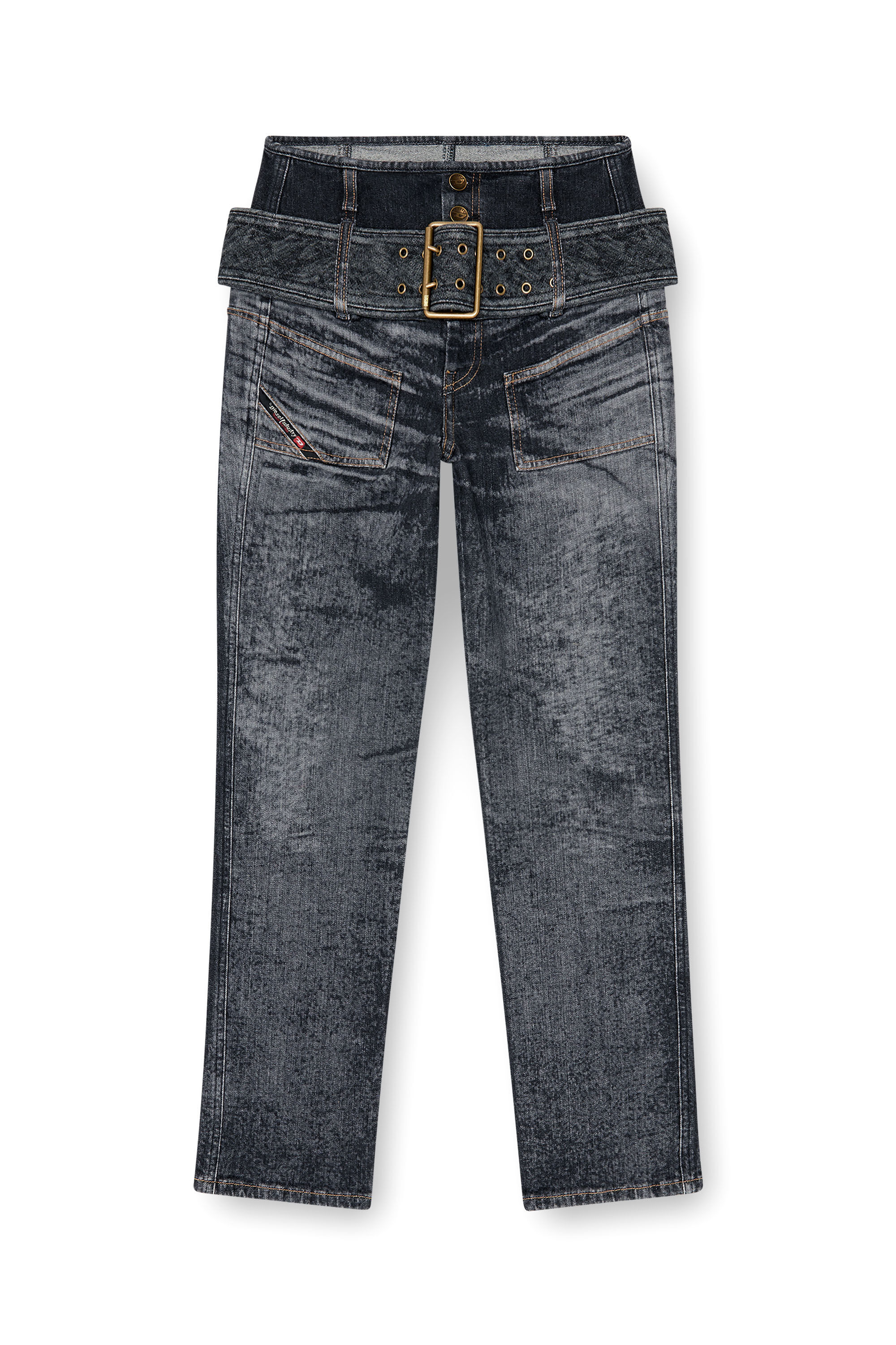 Diesel - Slim Jeans D-Gorina 09Q30 Femme, Noir/Gris fonc&eacute; - Image 6