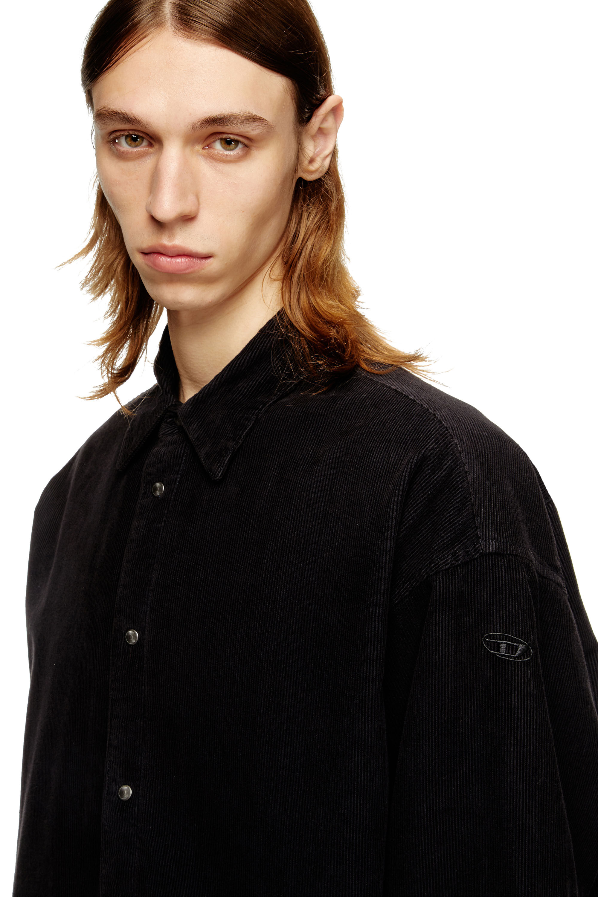 Diesel - S-BAGGY-PADD-HGBK, Camicia in cotone con ricamo Oval D Uomo in ToBeDefined - 5