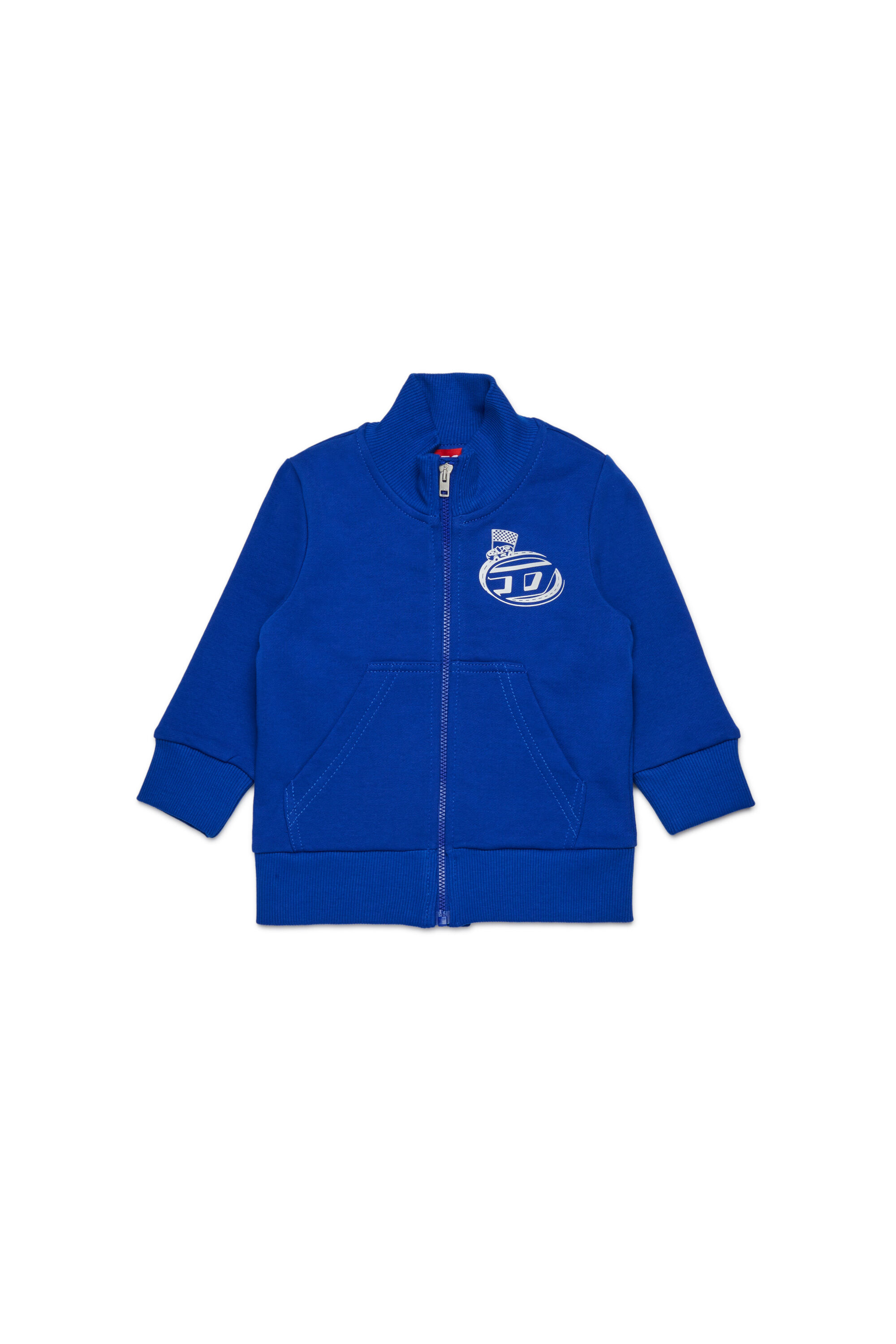 Diesel - SPINVIB, Felpa in cotone con zip Uomo in Blu - 1