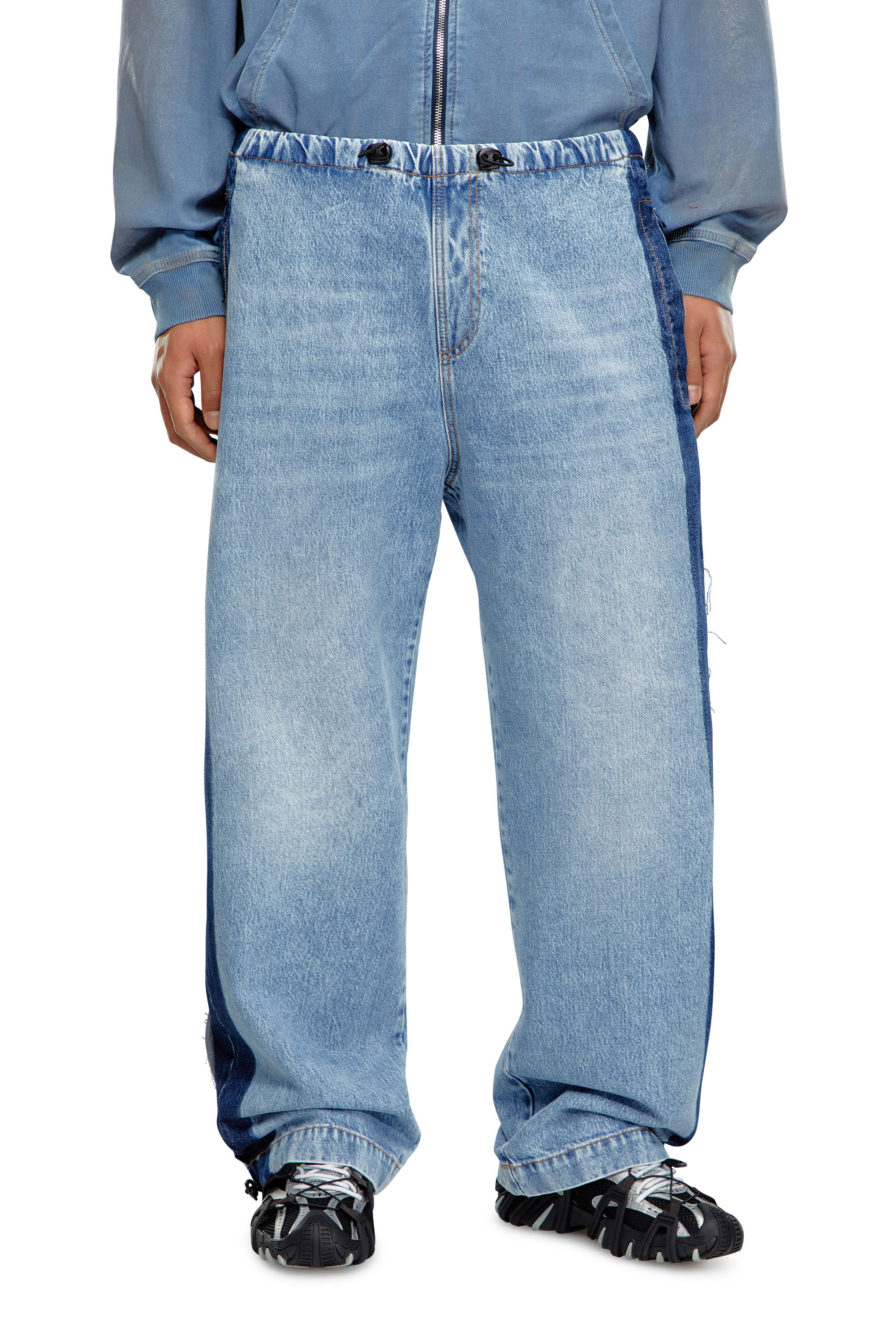 Diesel - Straight Jeans D-Martial 0GHAC, Bleu Clair - Image 3