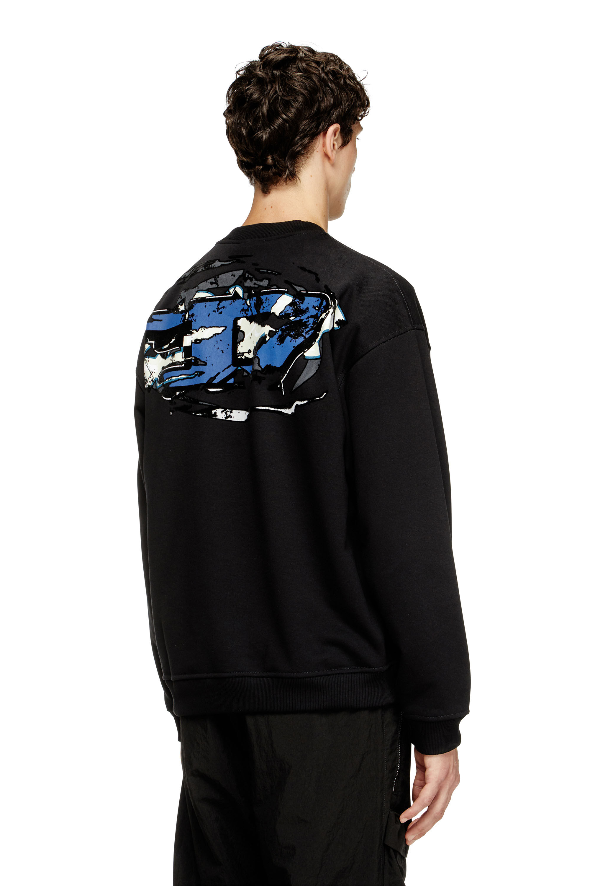 Diesel - S-BOXT-T2, Felpa con logo Oval D Uomo in Nero - 4