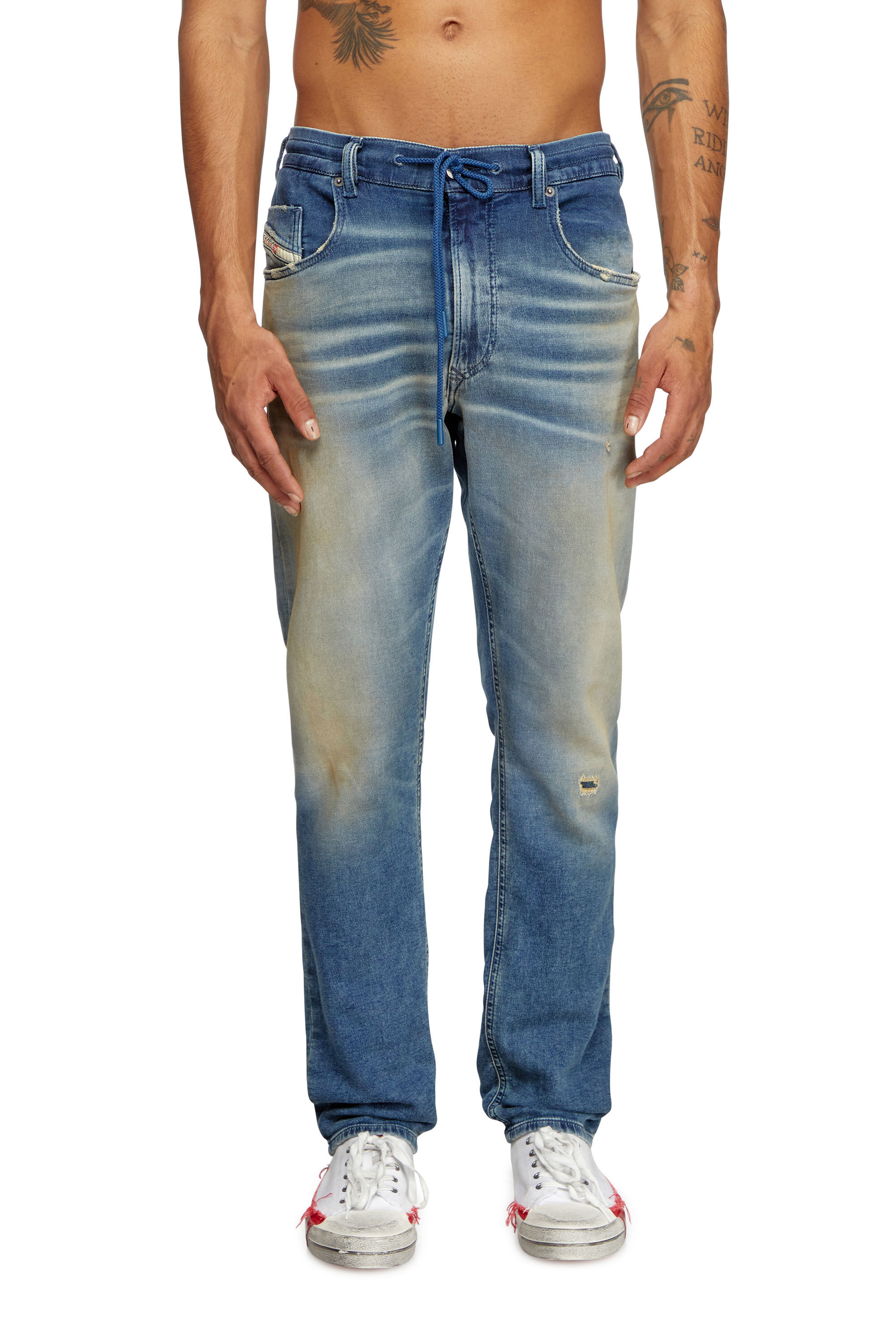 Diesel - Regular 2030 D-Krooley Joggjeans® 068PQ Homme, Bleu moyen - Image 3