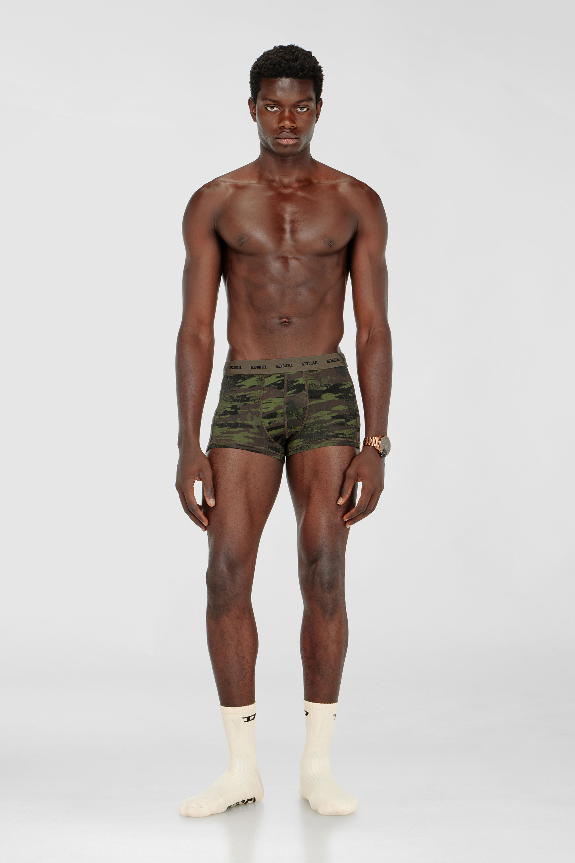 Diesel - DAMIEN-UTLT-3PACK, Herren Einfarbige und Camouflage Retropants im Dreierpack in Schwarz/Gr&uuml;n - 1