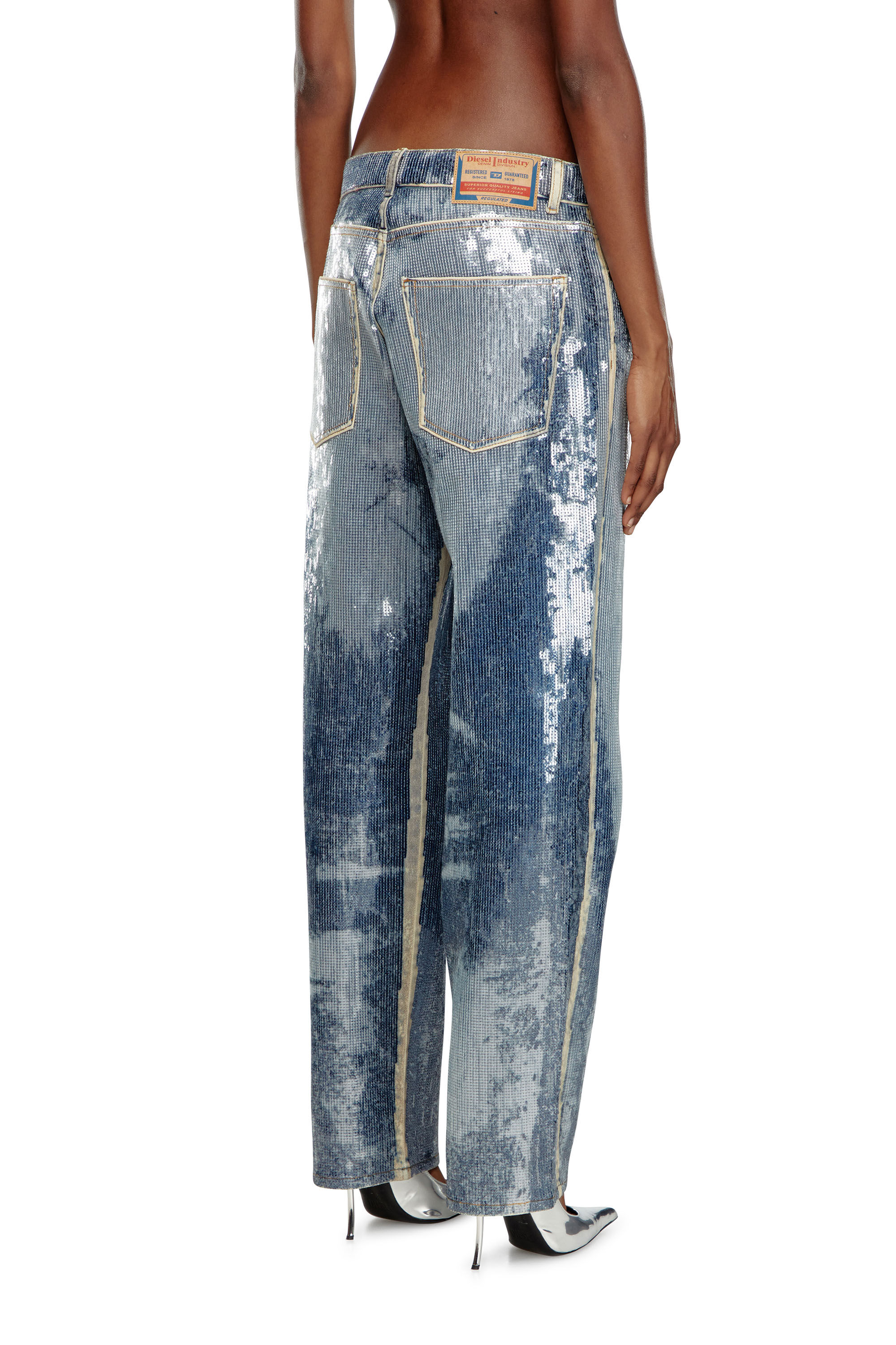 Diesel - Donna Straight Jeans D-Ark 0PGAE, Blu medio - Image 4