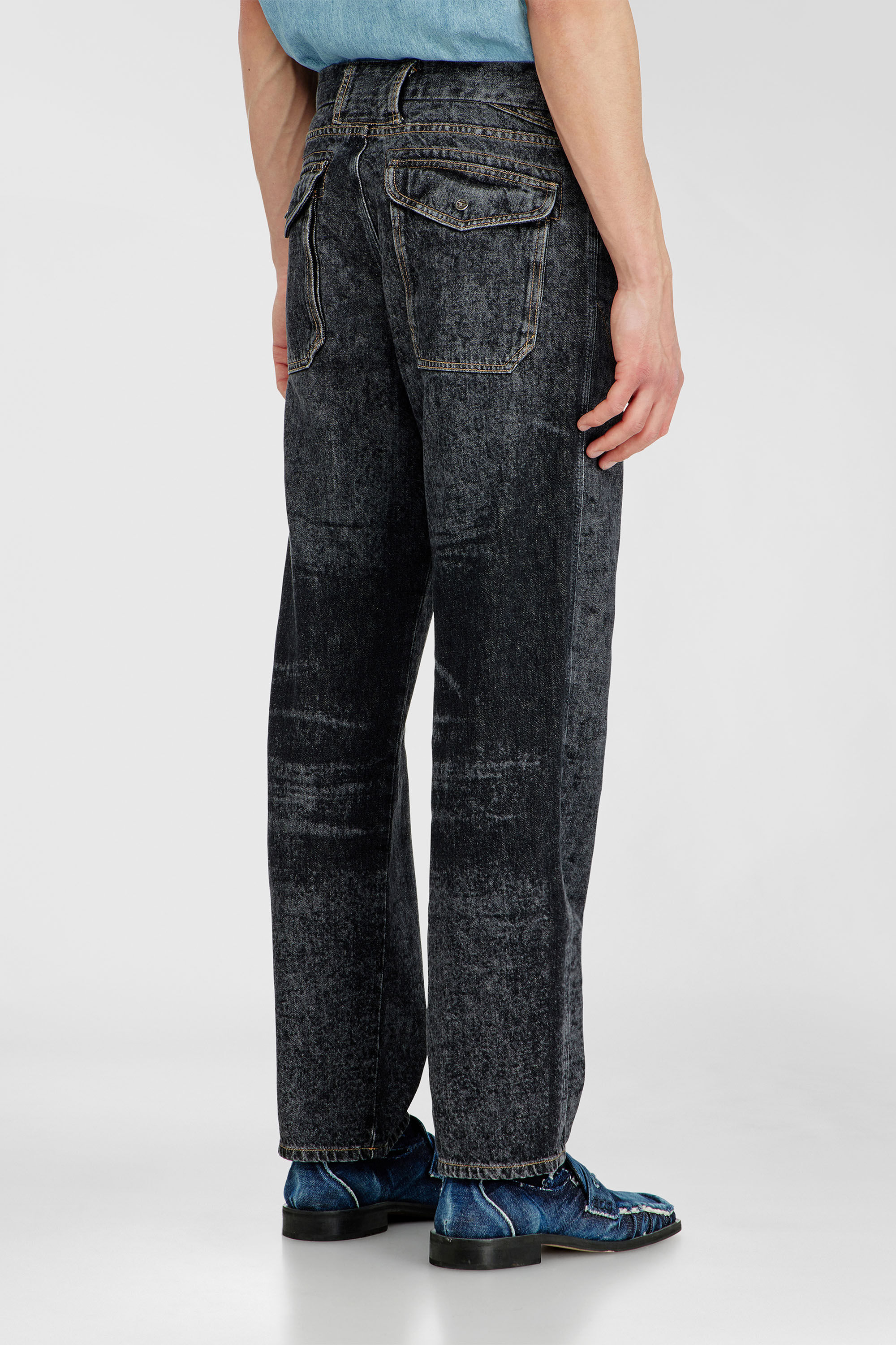 Diesel - Relaxed Jeans D-Marcus 09Q24 Uomo, Nero/Grigio scuro - Image 5