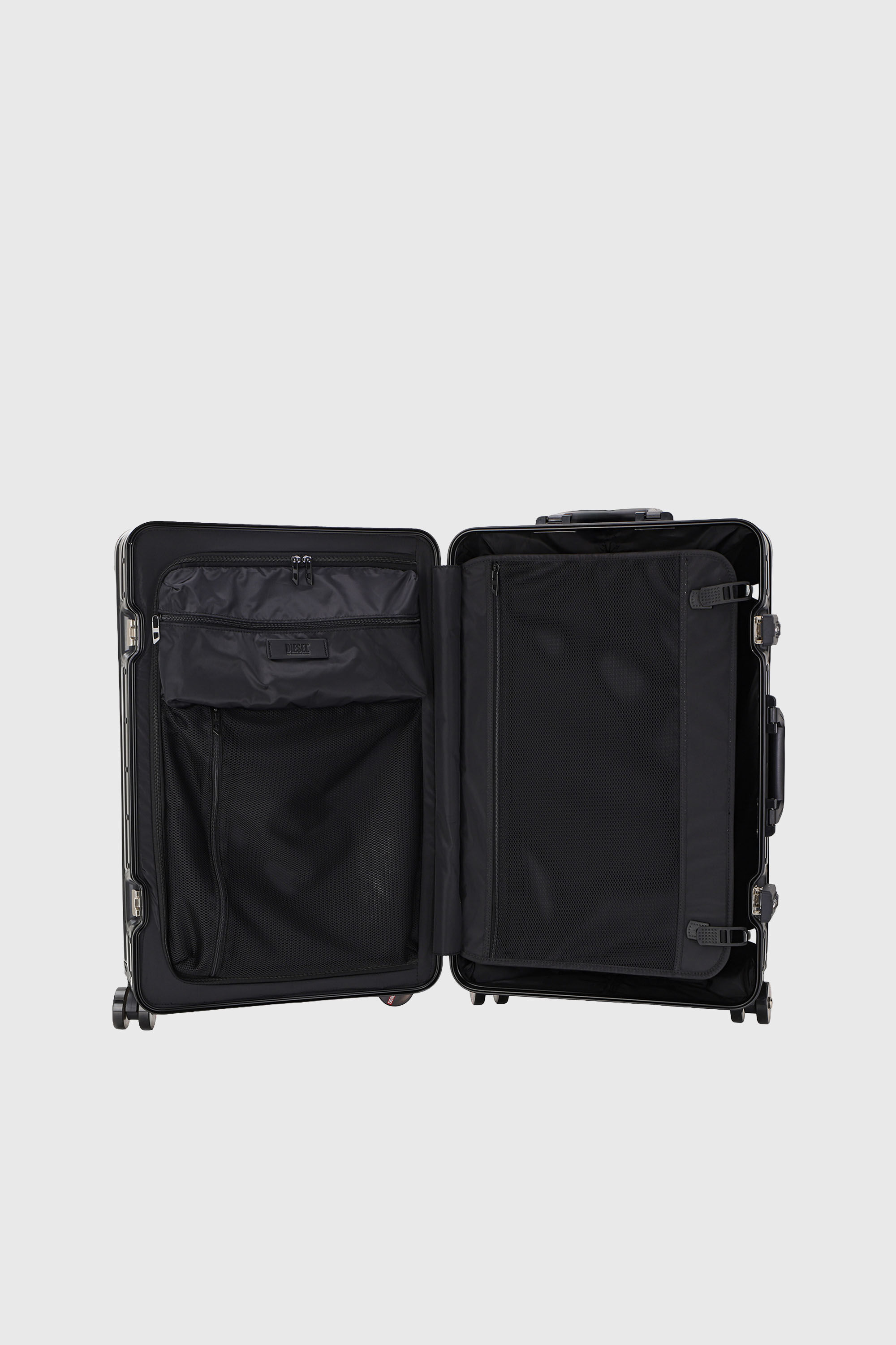 Diesel - DIESEL ALUMINUM TROLLEY- DSL002, Valigia in alluminio taglia M Unisex in Nero - 3
