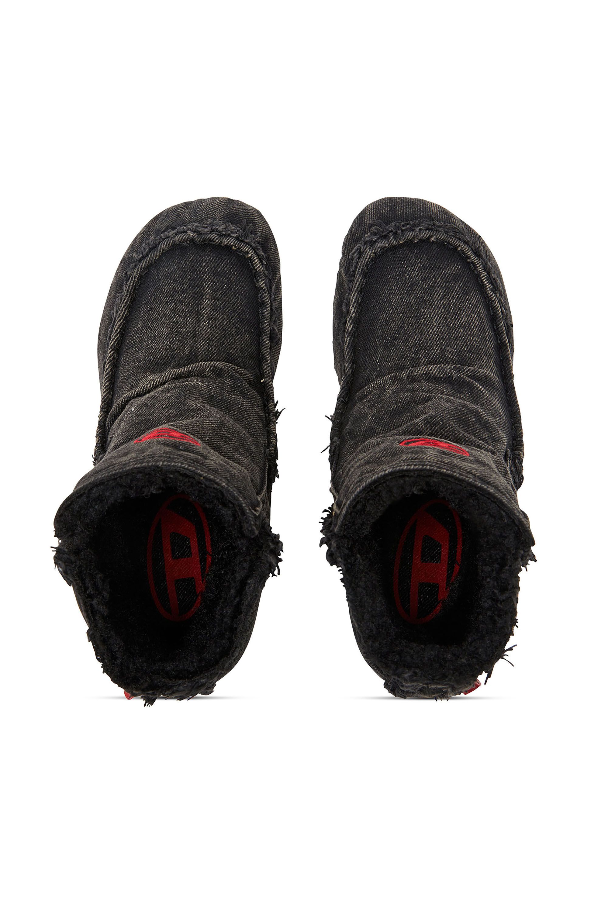 Diesel - D-WOODSTOCK HEEL AB, D-Woodstock - Bottes en denim à talon Femme in Noir - 4