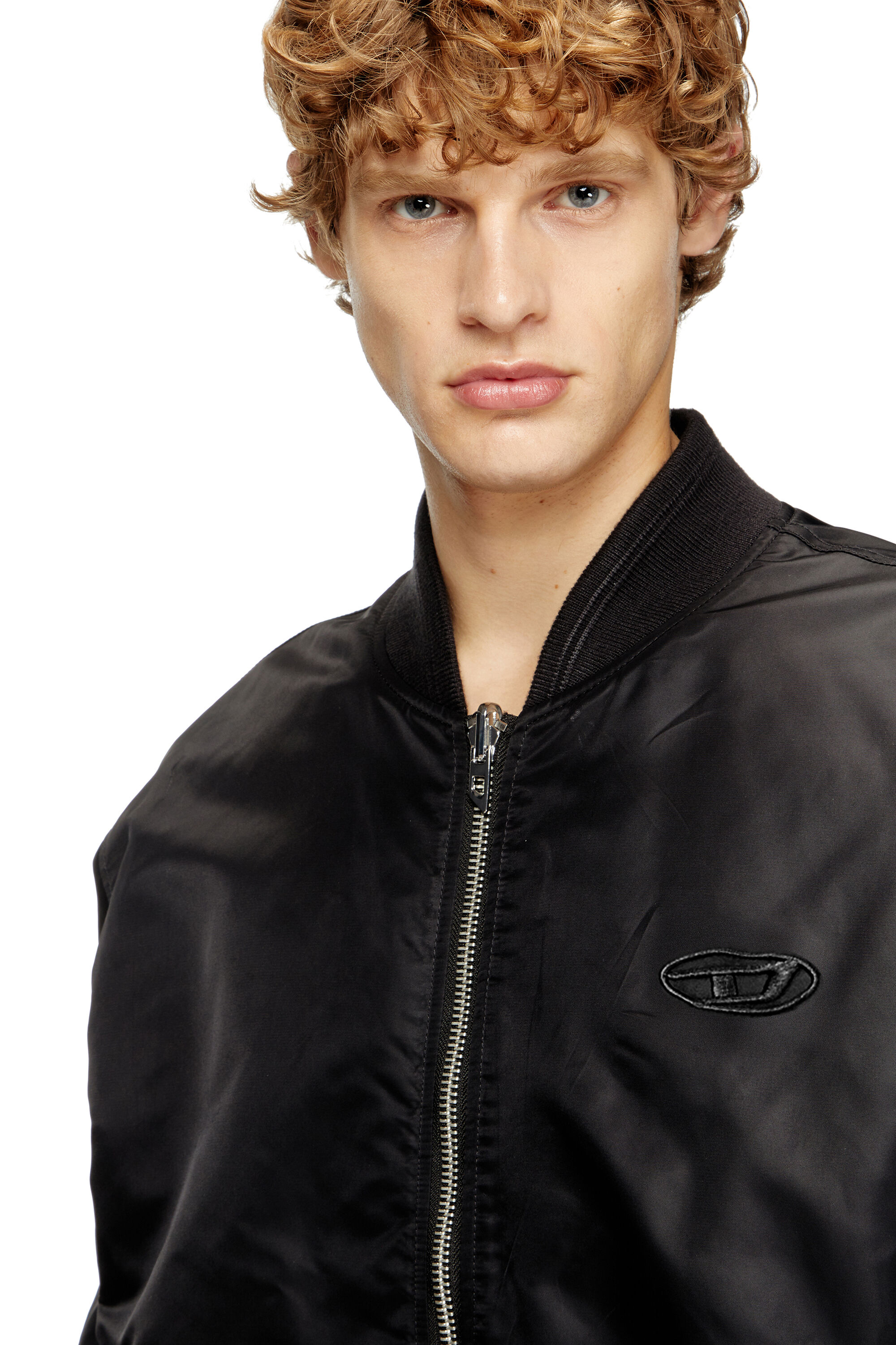Diesel - W-TYPE-D1, Giacca bomber imbottita con ricamo Oval D Uomo in Nero - 5