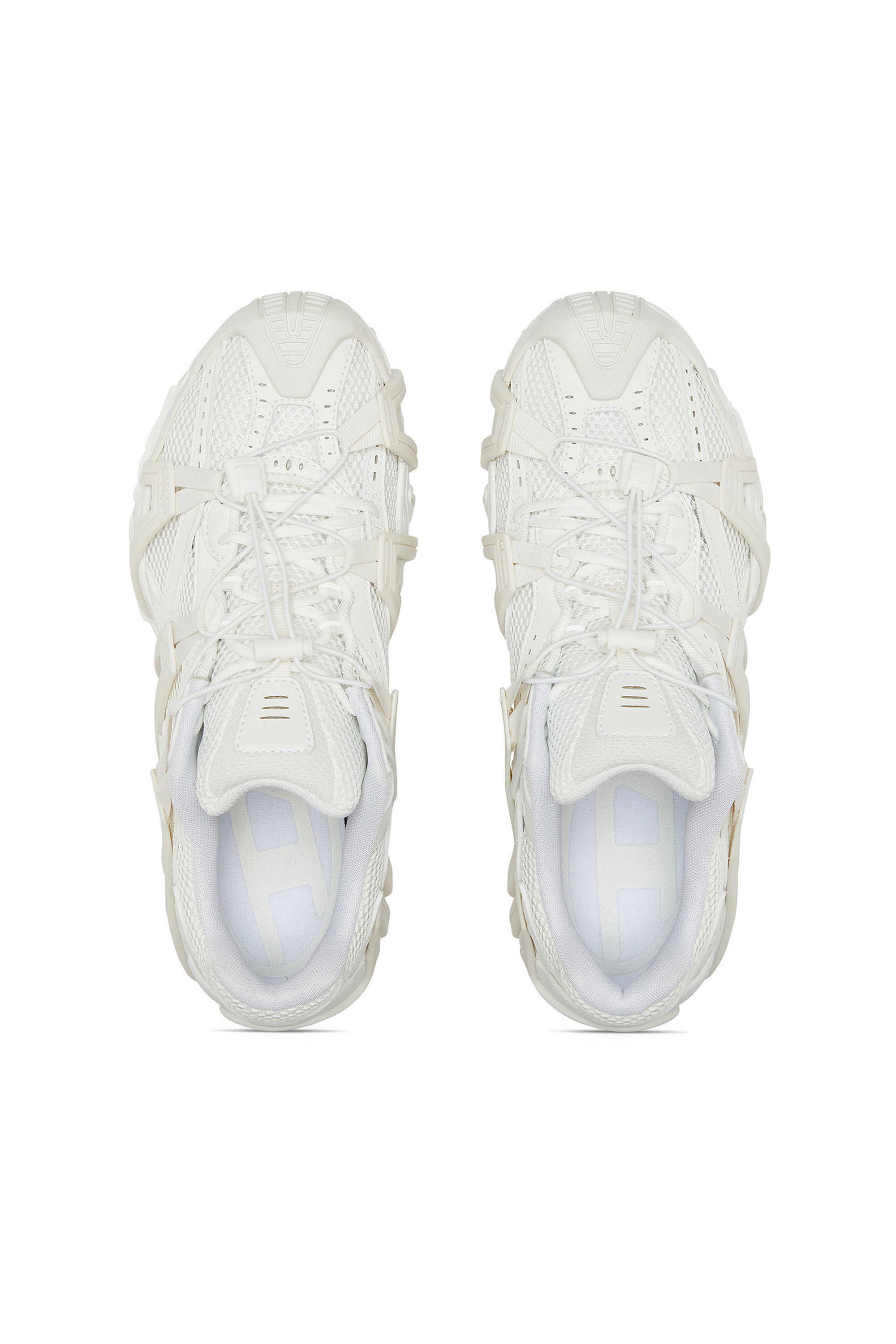 Diesel - S-PROTOTYPE CR LACE X, Man S-Prototype Cr-Mesh and PU sneakers with double lacing in White - Image 4