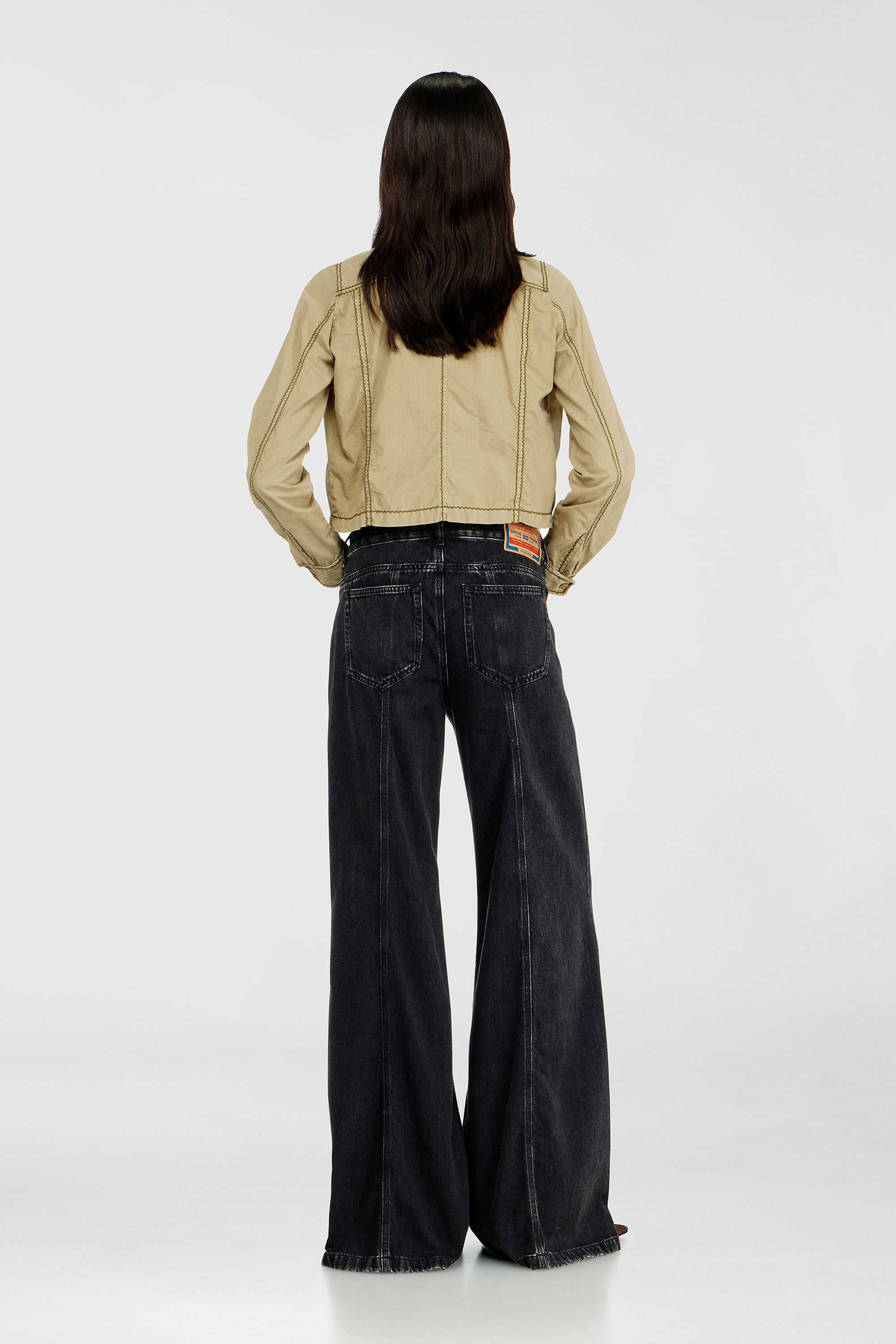 Diesel - Damen Flare Jeans D-Akii 068HN, Schwarz/Dunkelgrau - 3