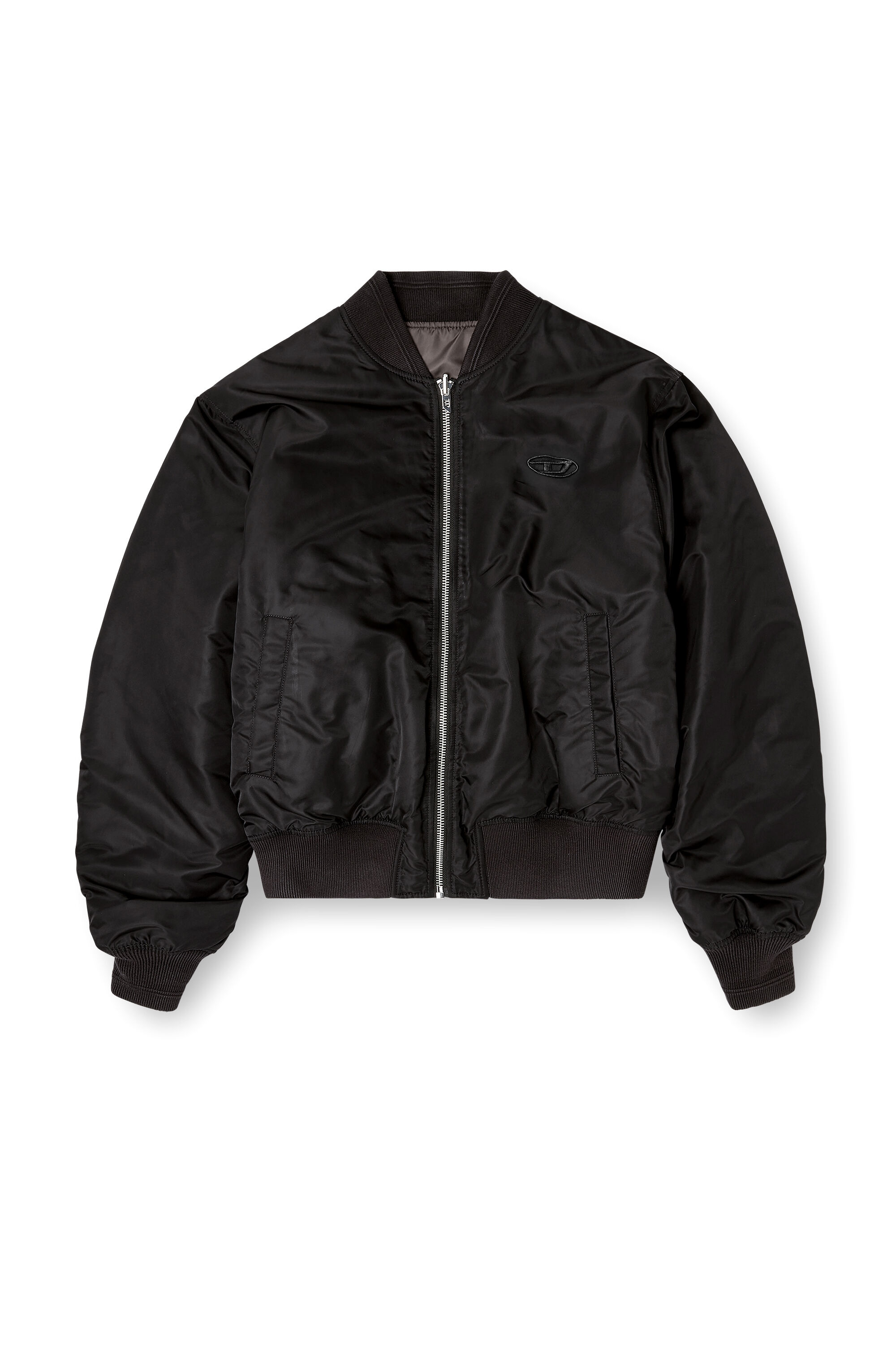 Diesel - W-TYPE-D1, Giacca bomber imbottita con ricamo Oval D Uomo in Nero - 2