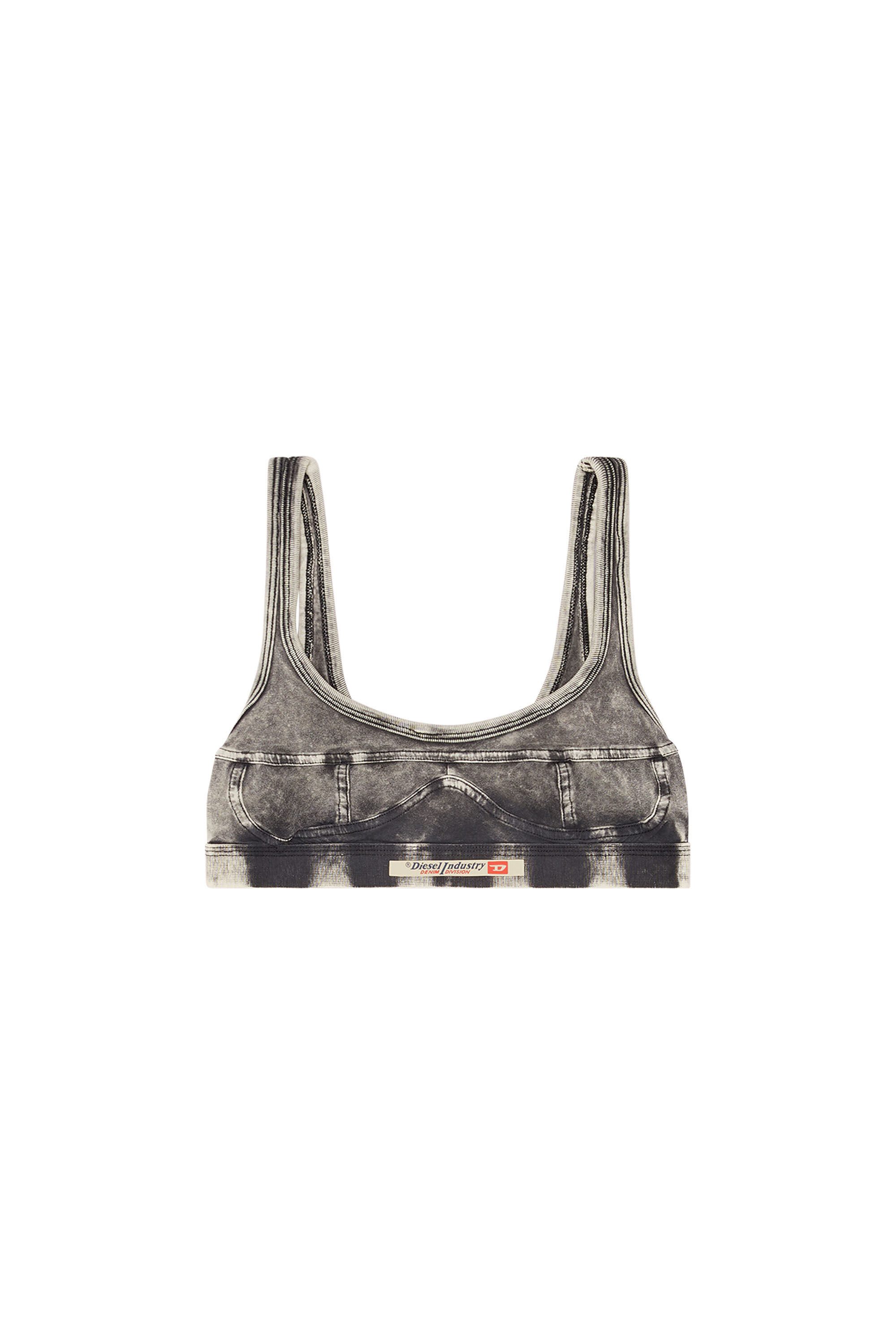 Diesel - UFSB-DENIM-BRALETTE, Grigio scuro - Image 1