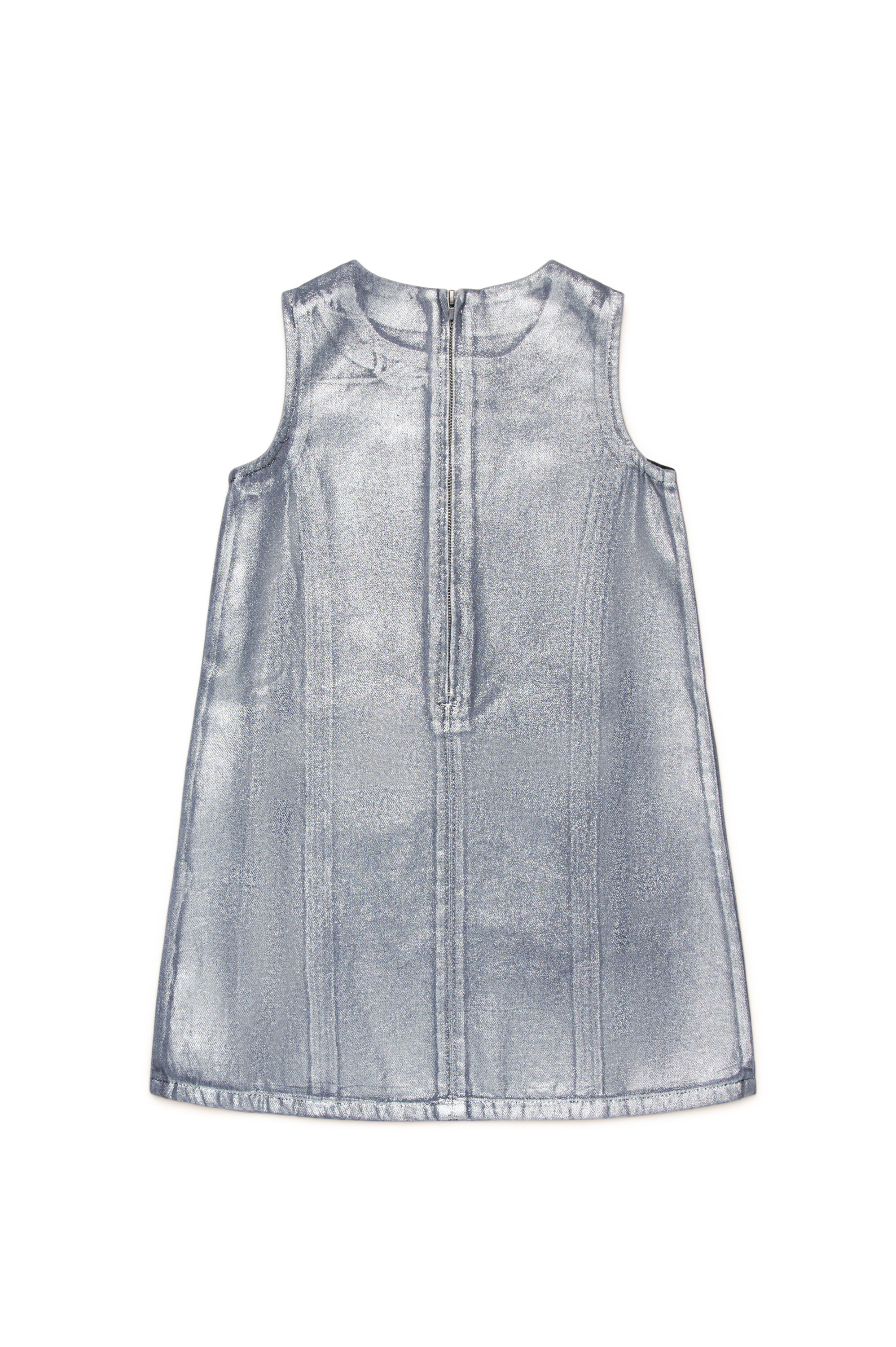 Diesel - DESTAR, Femme Mini robe avec revêtement métallique in Gris argenté - Image 2