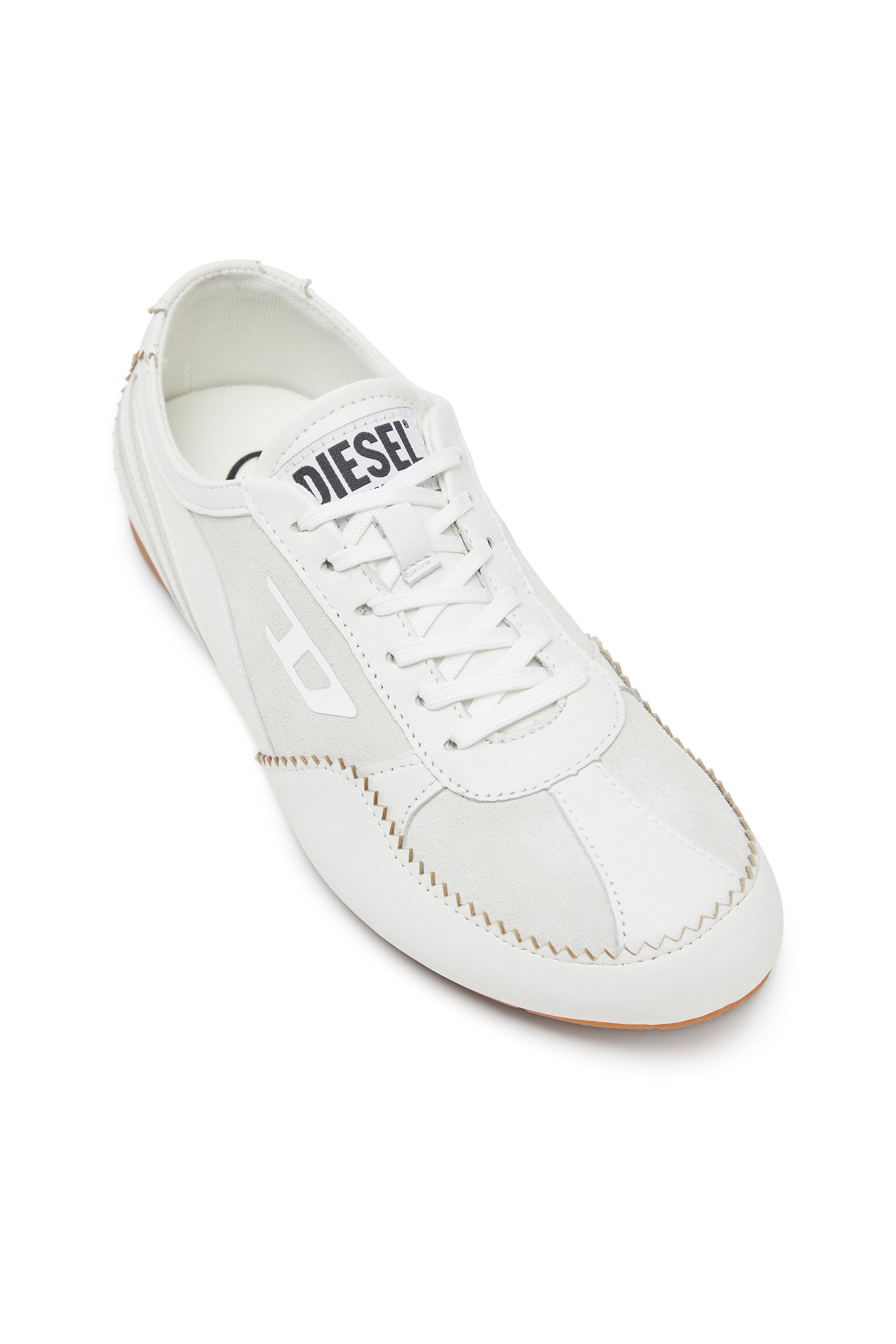 Diesel - D-MILE LOW W, D-Mile-Baskets en cuir et daim Femme in Blanc - 6