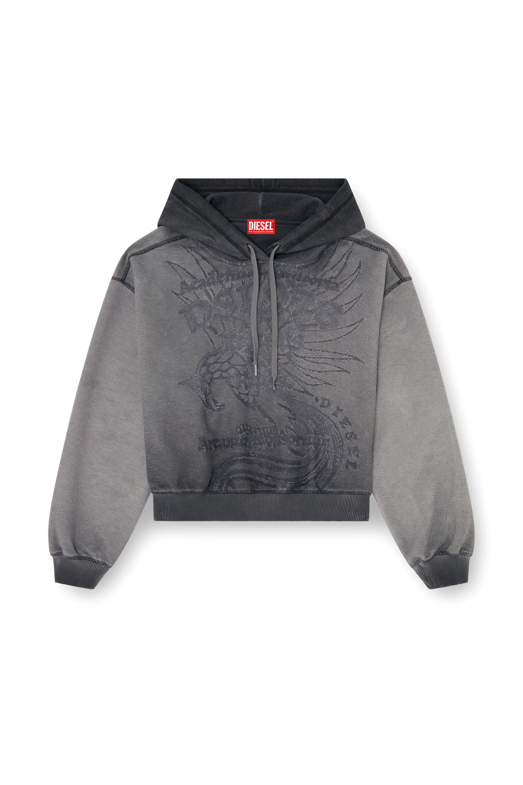 Diesel - F-SUNNY-HOOD, Hoodie con stampa d&eacute;vor&eacute; Donna in ToBeDefined - 2
