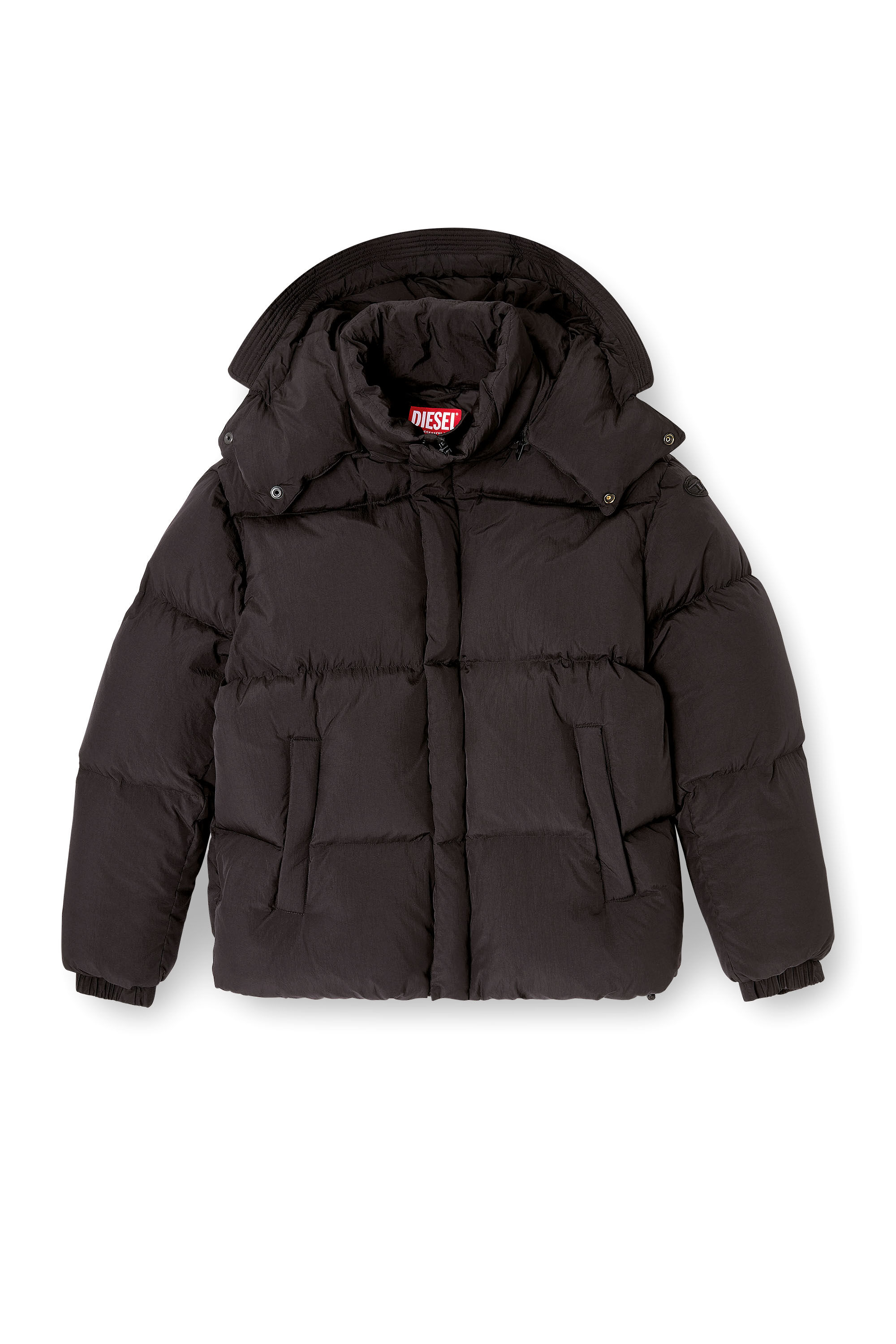 Diesel - W-ROLFYS-WRD, Herren Gesteppte Daunenjacke aus ViralOff&reg; Taslan in Dunkelgrau - 2