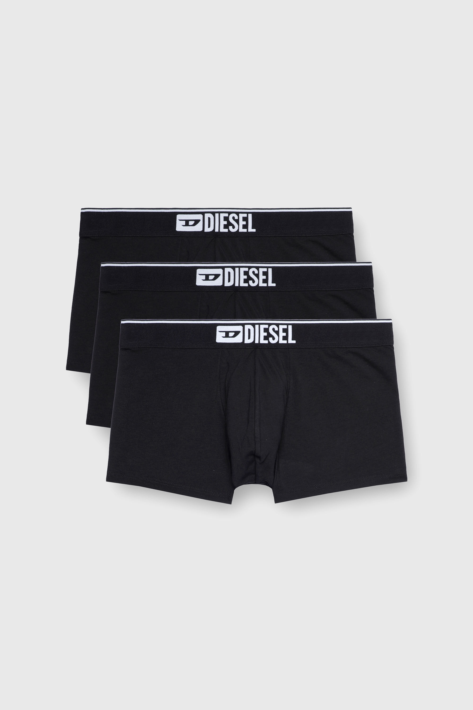 Diesel - UMBX-DAMIENTHREEPACK, Set da tre boxer tinta unita Uomo in Nero - 2