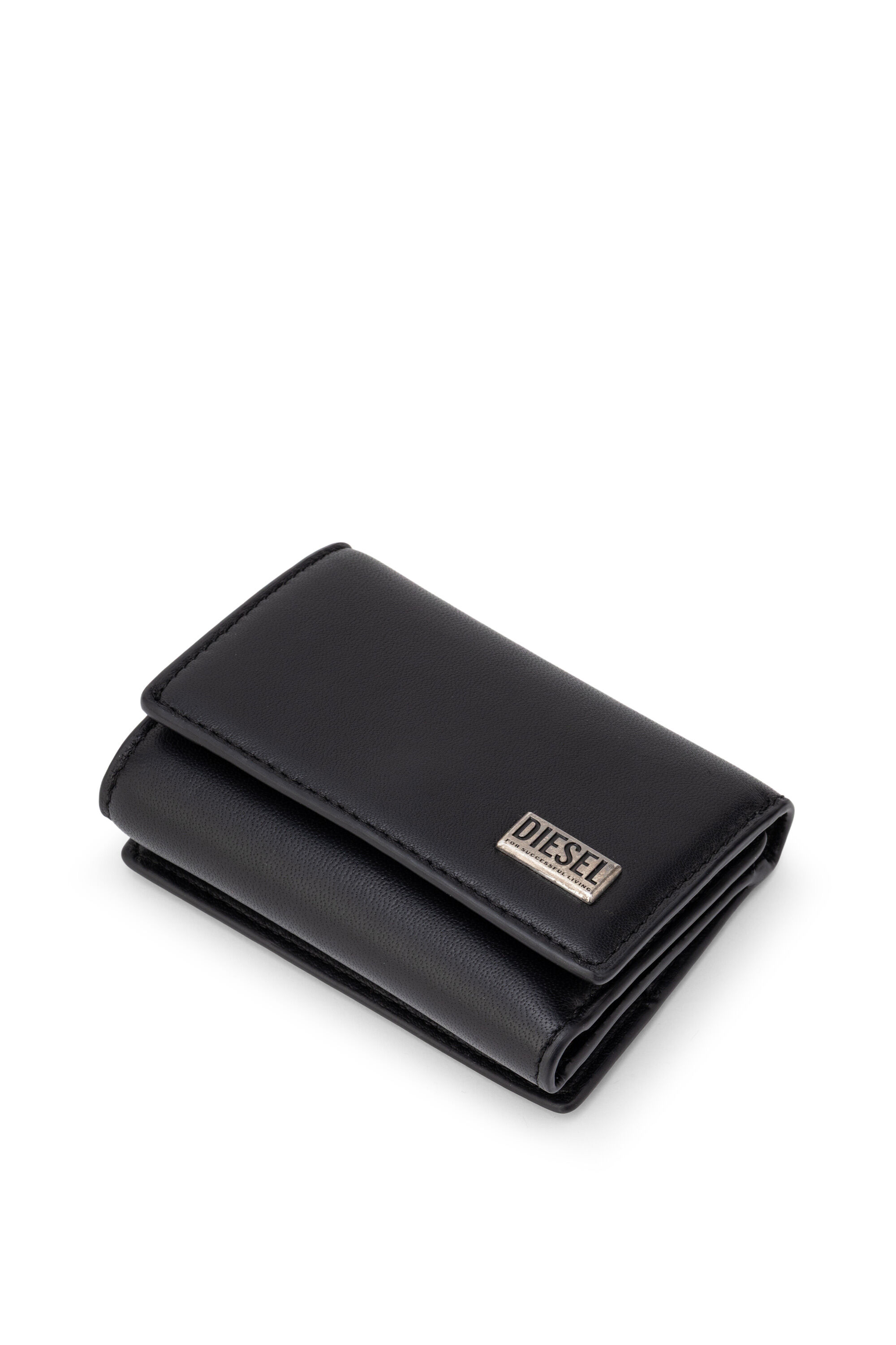 Diesel - BISCOTTO BI FOLD COIN S 3D, Herren Portemonnaie im Faltdesign aus semi-glänzendem Leder in null - 4
