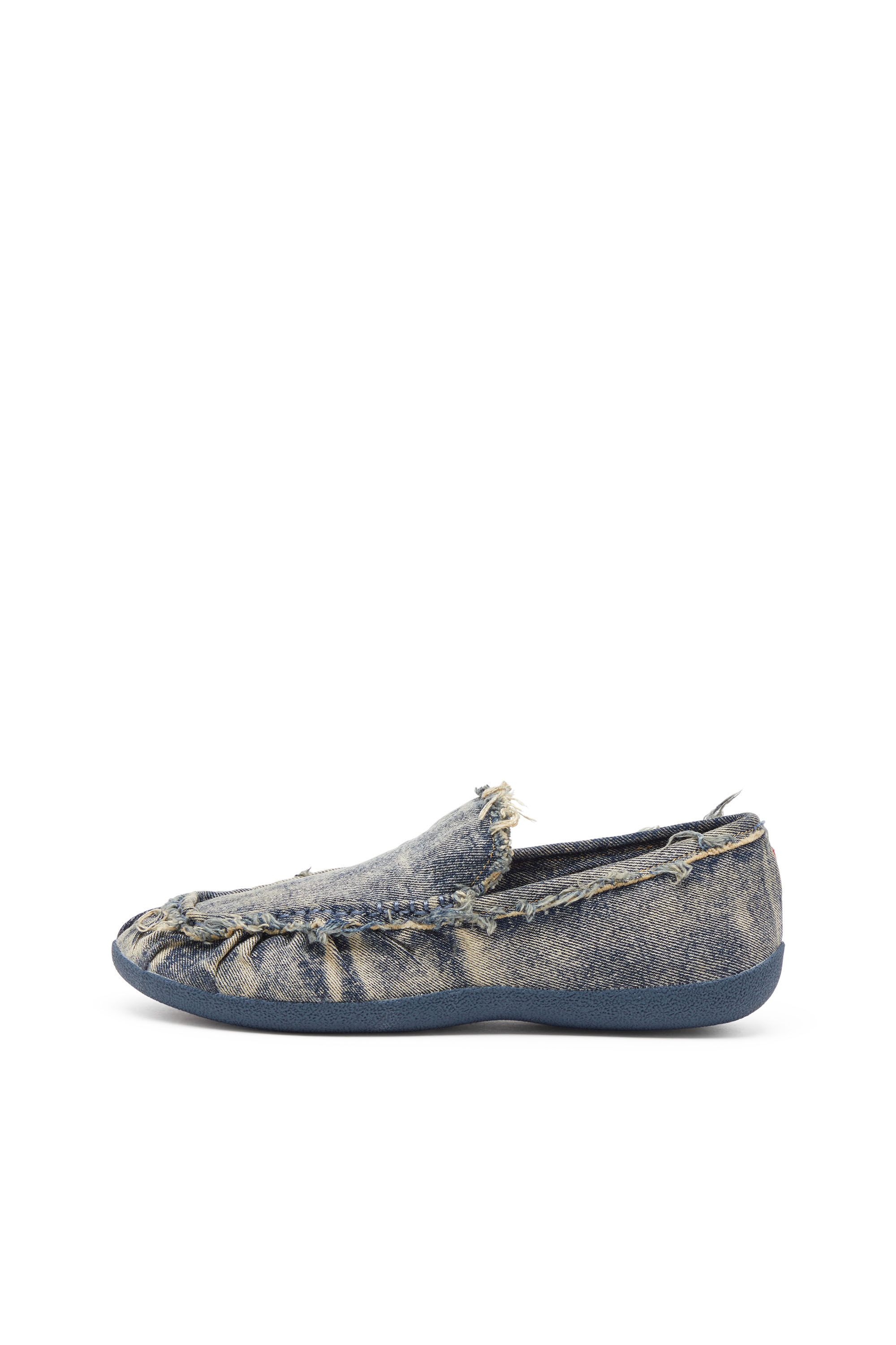 Diesel - D-SHOCK MOC, Herren D-Shock-Loafer aus Denim in vielgetragener Optik in Blau - 7