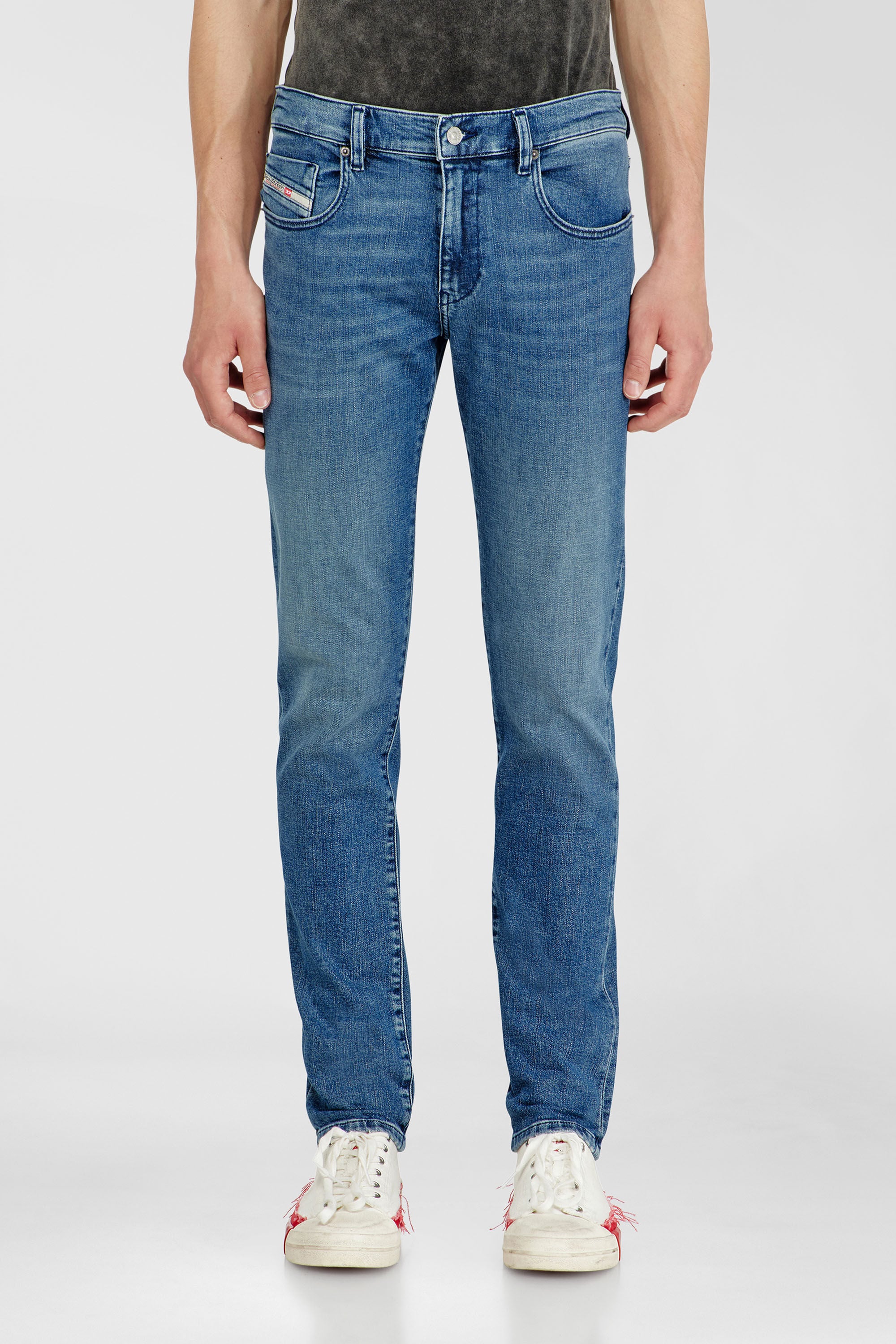 Diesel - Slim Jeans 2019 D-Strukt 0HDBK Homme, Bleu moyen - Image 4