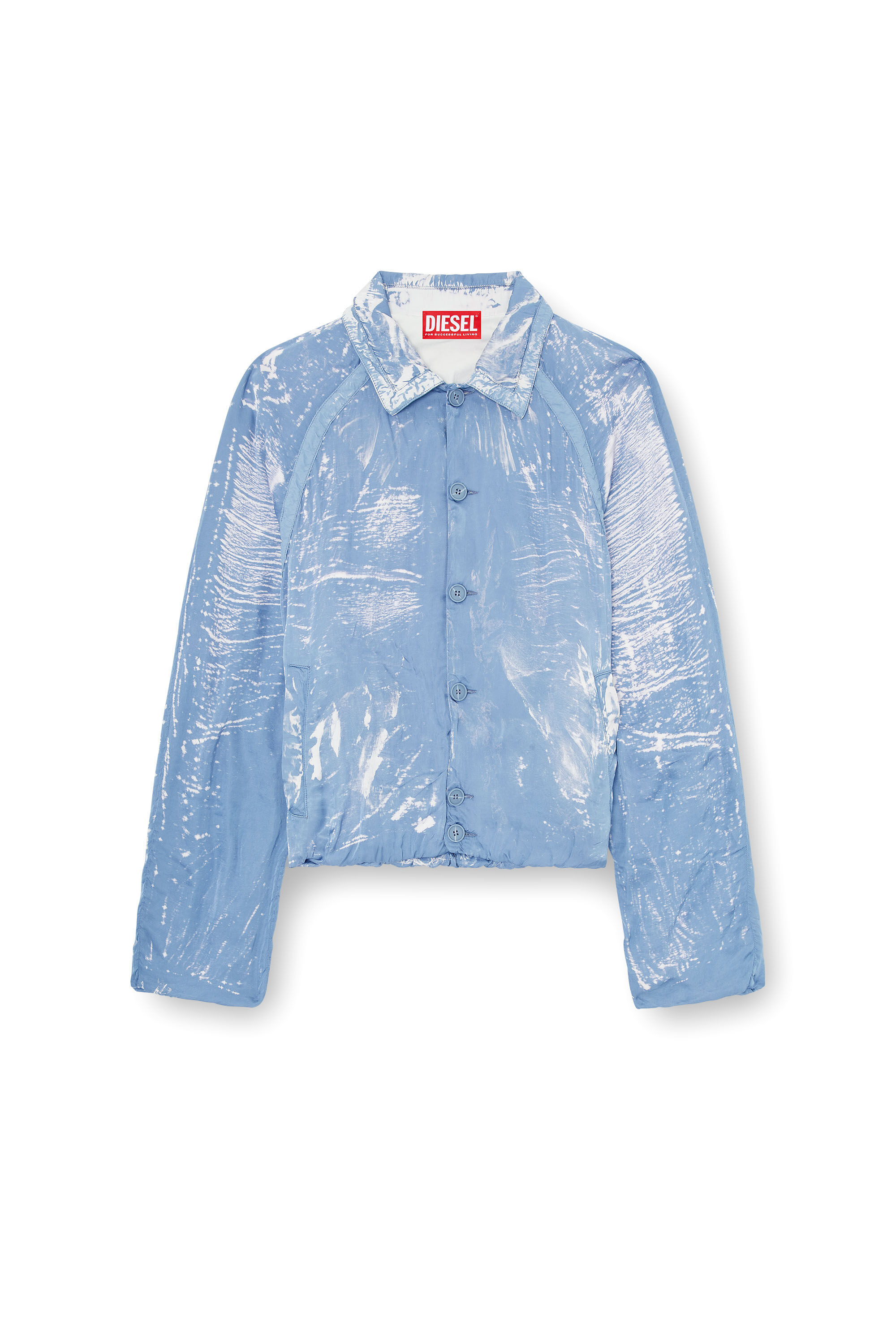 Diesel - J-ORION-PLAIN, Veste &agrave; col chemise avec effet radiographique Homme in Bleu - 2
