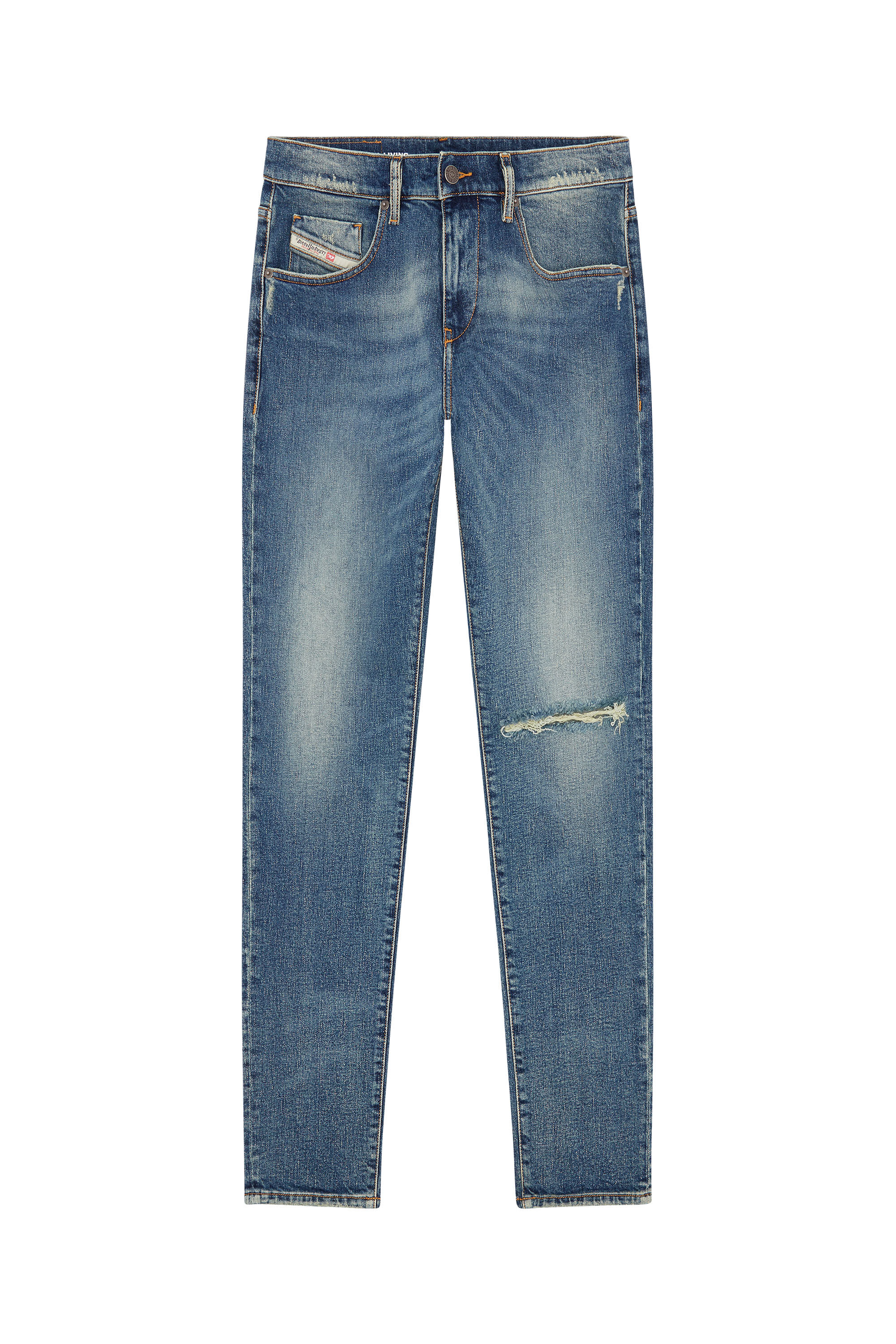 Diesel - Slim Jeans 2019 D-Strukt 007M5, Bleu Foncé - Image 2
