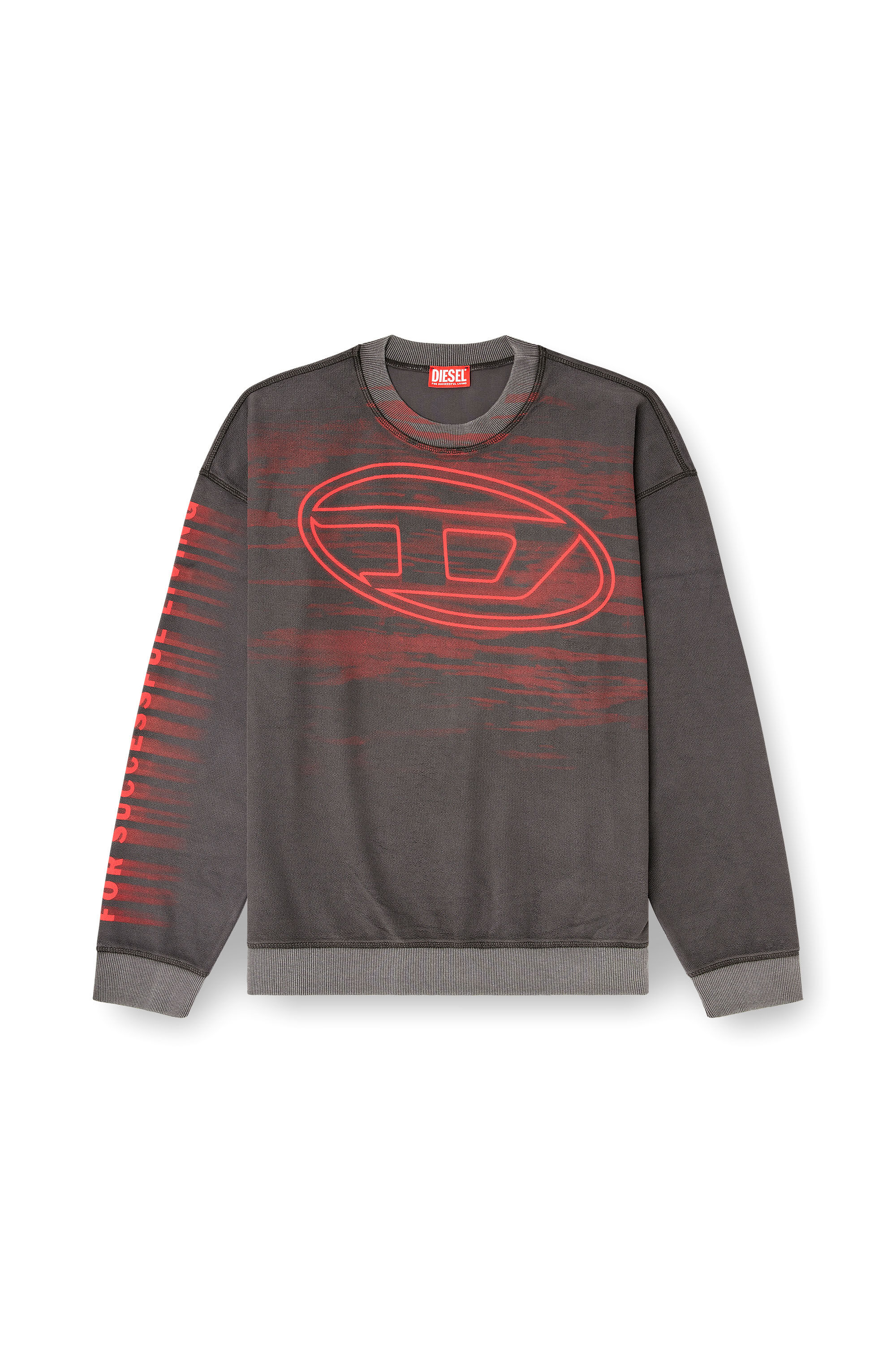 Diesel - S-BOXT-T1, Herren Baumwoll-Sweatshirt mit Oval-D-Druck in Dunkelgrau - 2