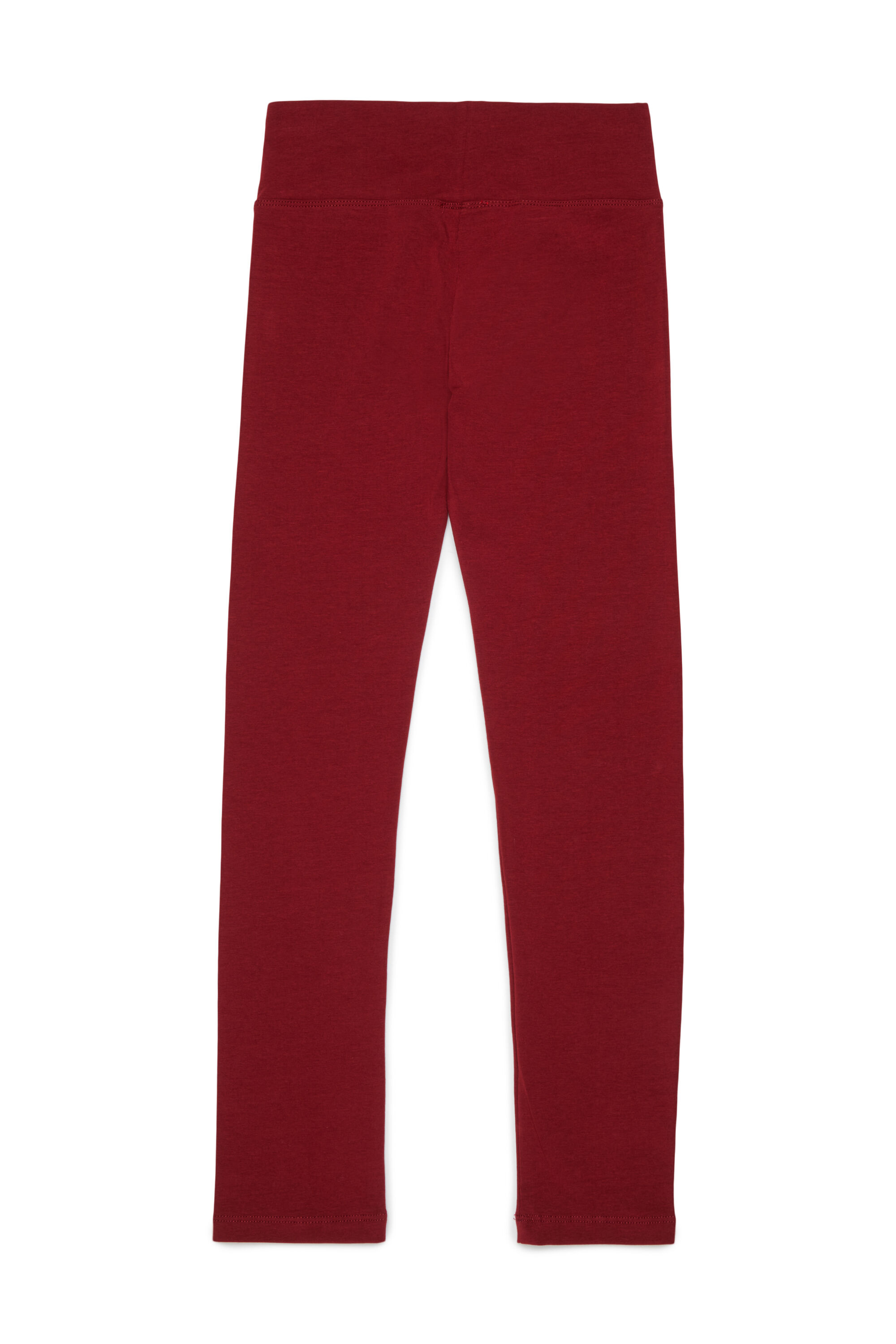 Diesel - PCEFY, Leggings in cotone con logo tagliato Donna in Rosso - 2