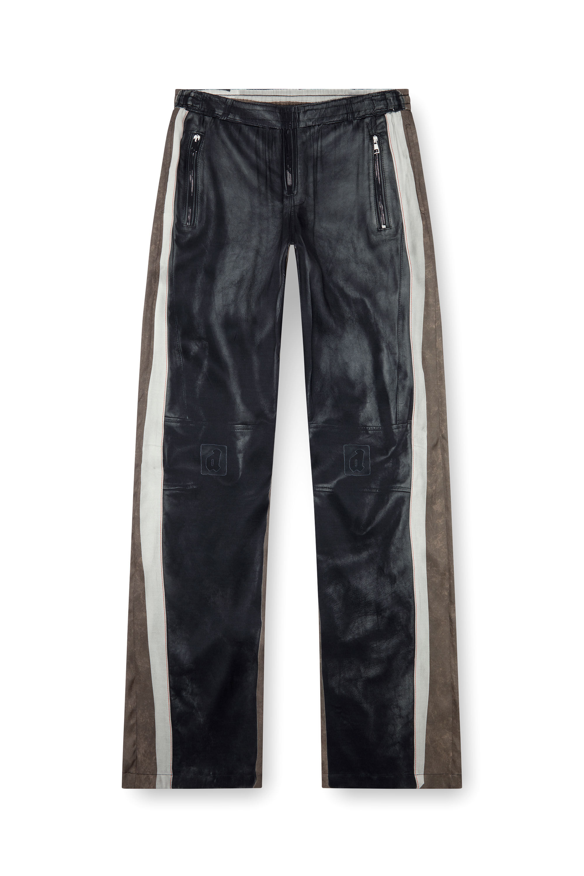 Diesel - P-AFTER, Uomo Pantaloni in viscosa con stampa effetto pelle in Nero - Image 2