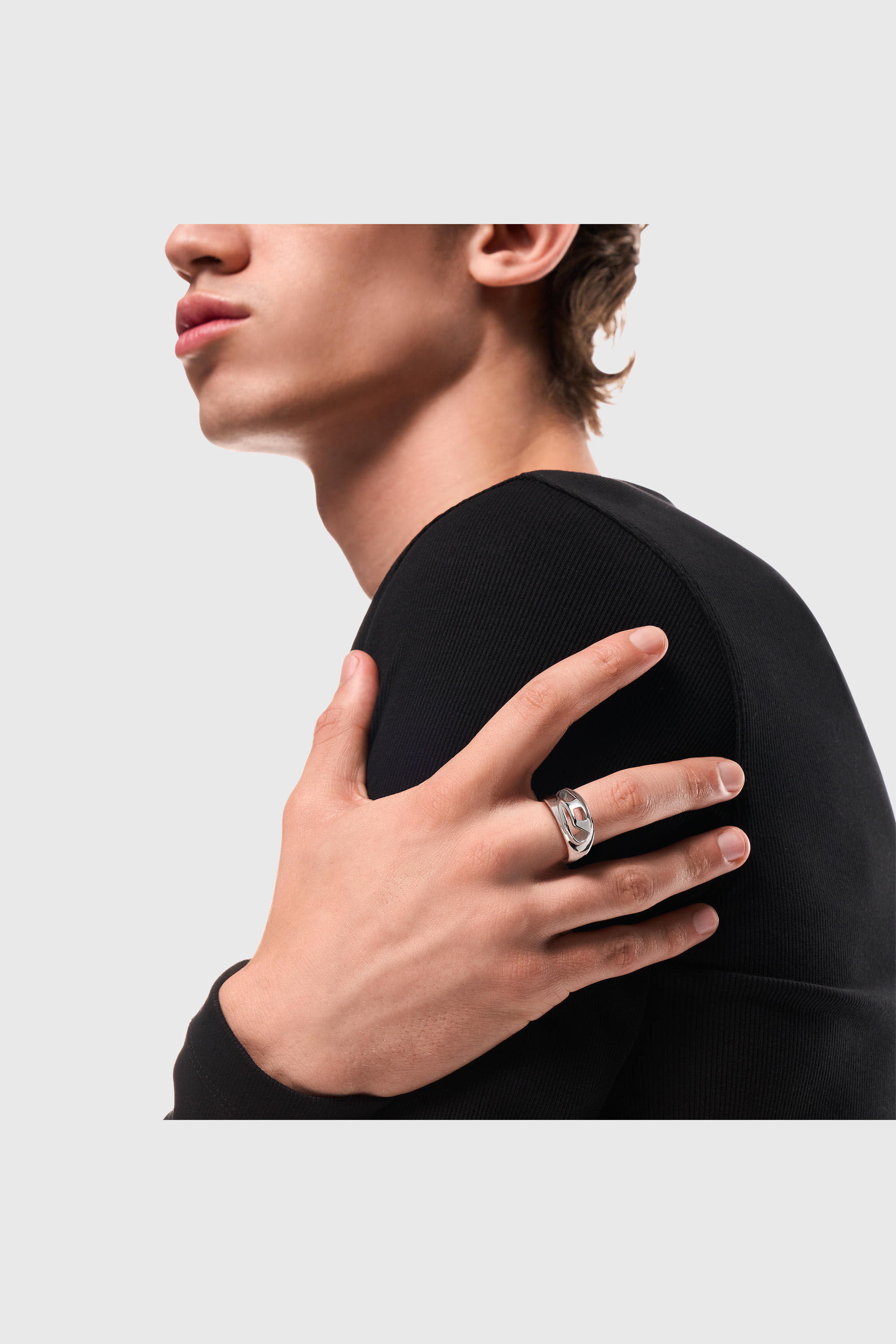 Diesel - DX1715040, Anello a fascia in acciaio inox Unisex in Argento - 5