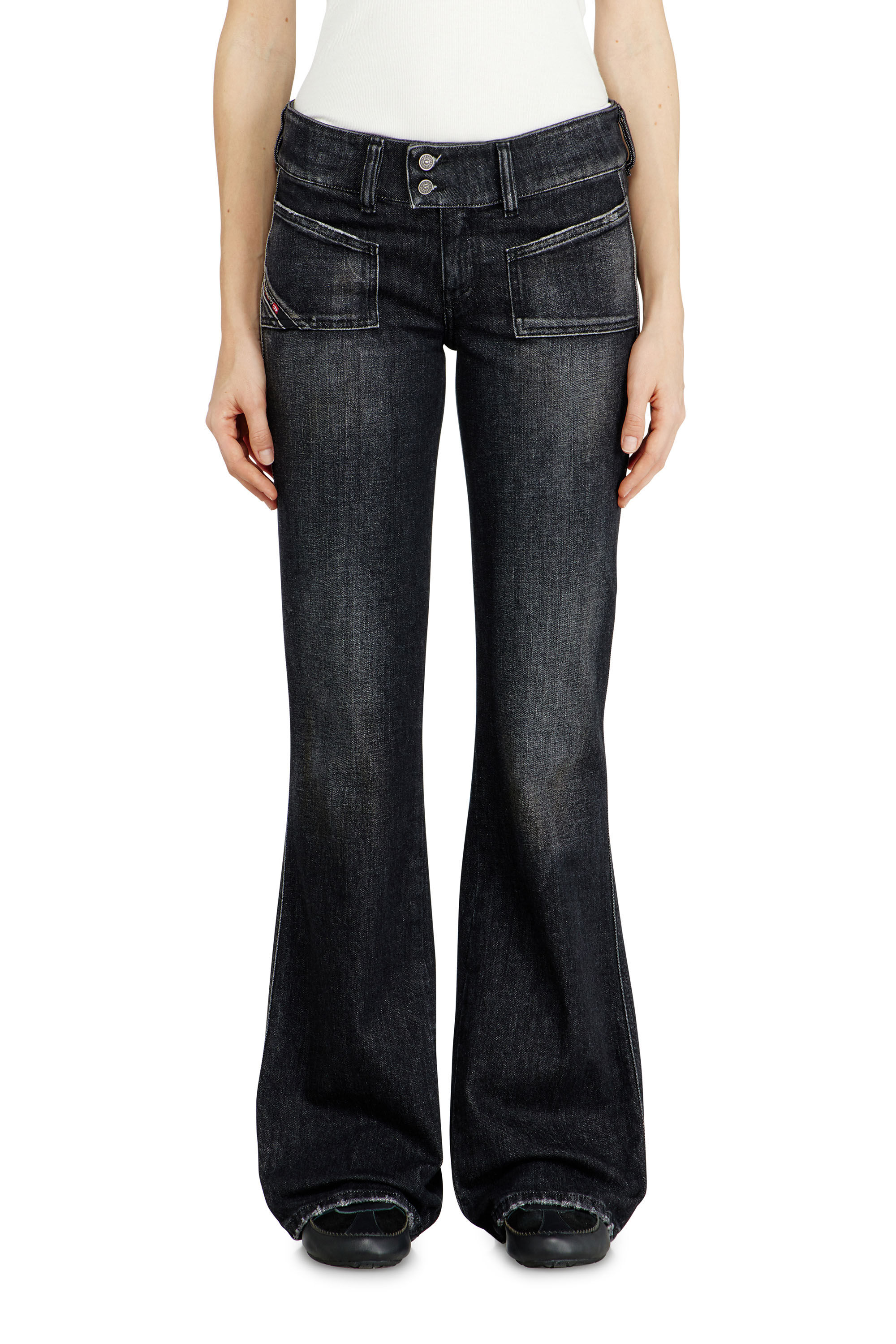 Diesel - Bootcut Jeans D-Hush 09N50 Femme, Noir/Gris fonc&eacute; - Image 4